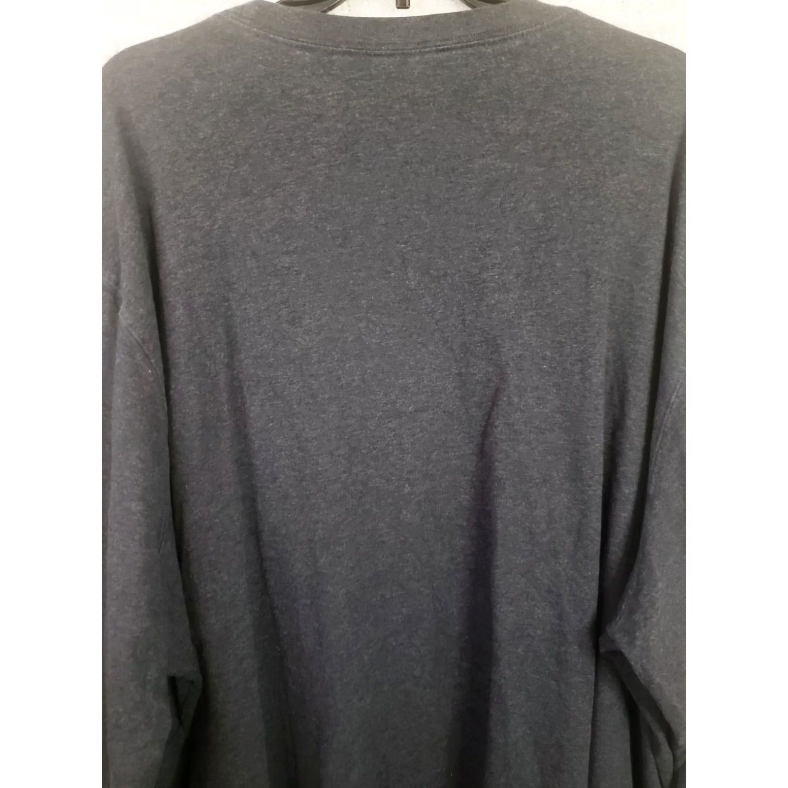 Lands' End Lands' End Men's Super-T Long Sleeve Crewneck T-Shirt 4XLT Charcoal Heathered Mens, 4XLT, Charcoal Heathered, T-Shirt, Crew Neck, Long Sleeve Size US XXL / EU 58 / 5 - 5 Thumbnail