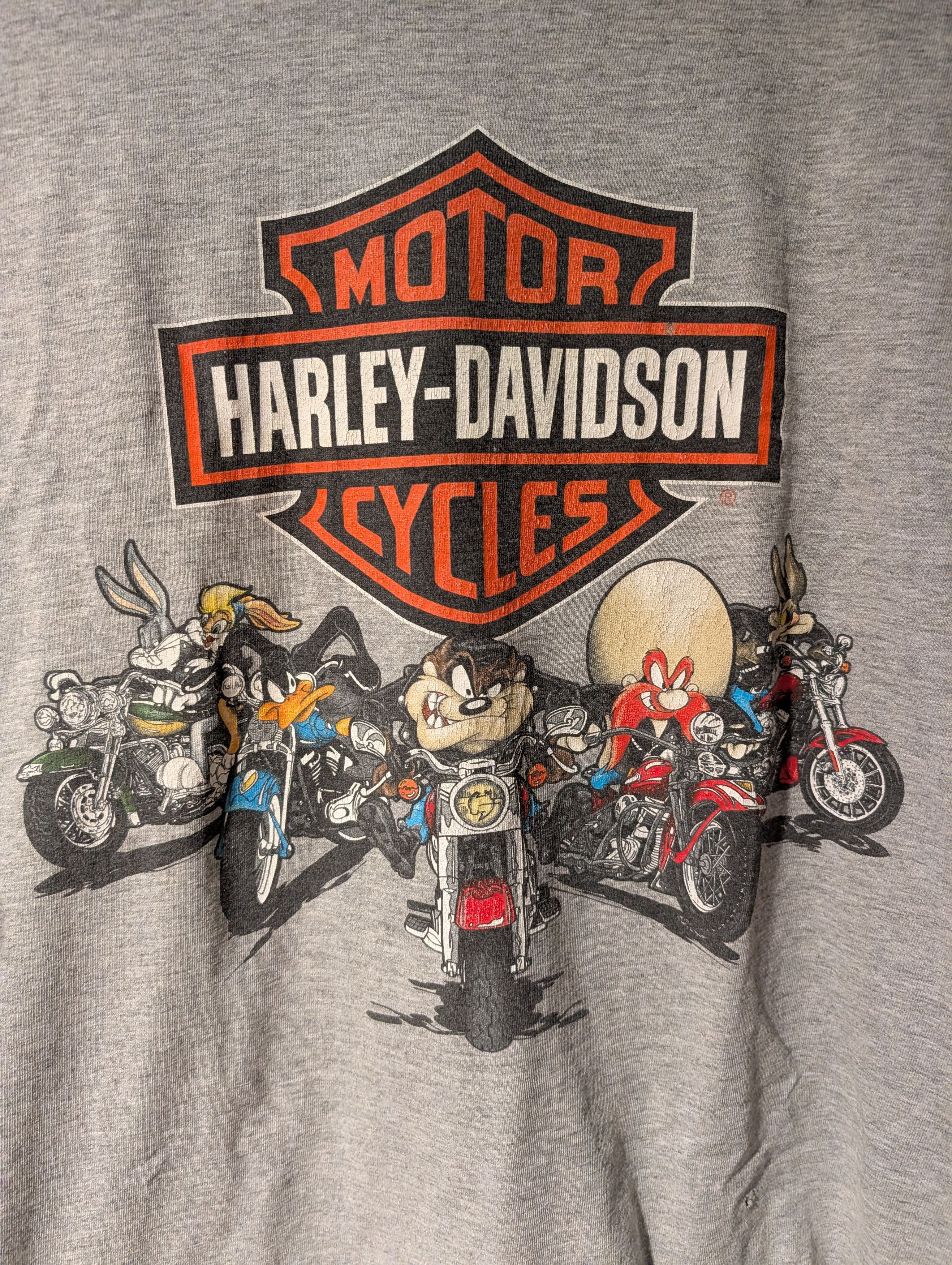 Harley Davidson Vintage 90s Harley-Davidson Looney Tunes T-Shirt Orwigsburg Size US XL / EU 56 / 4 - 2 Thumbnail
