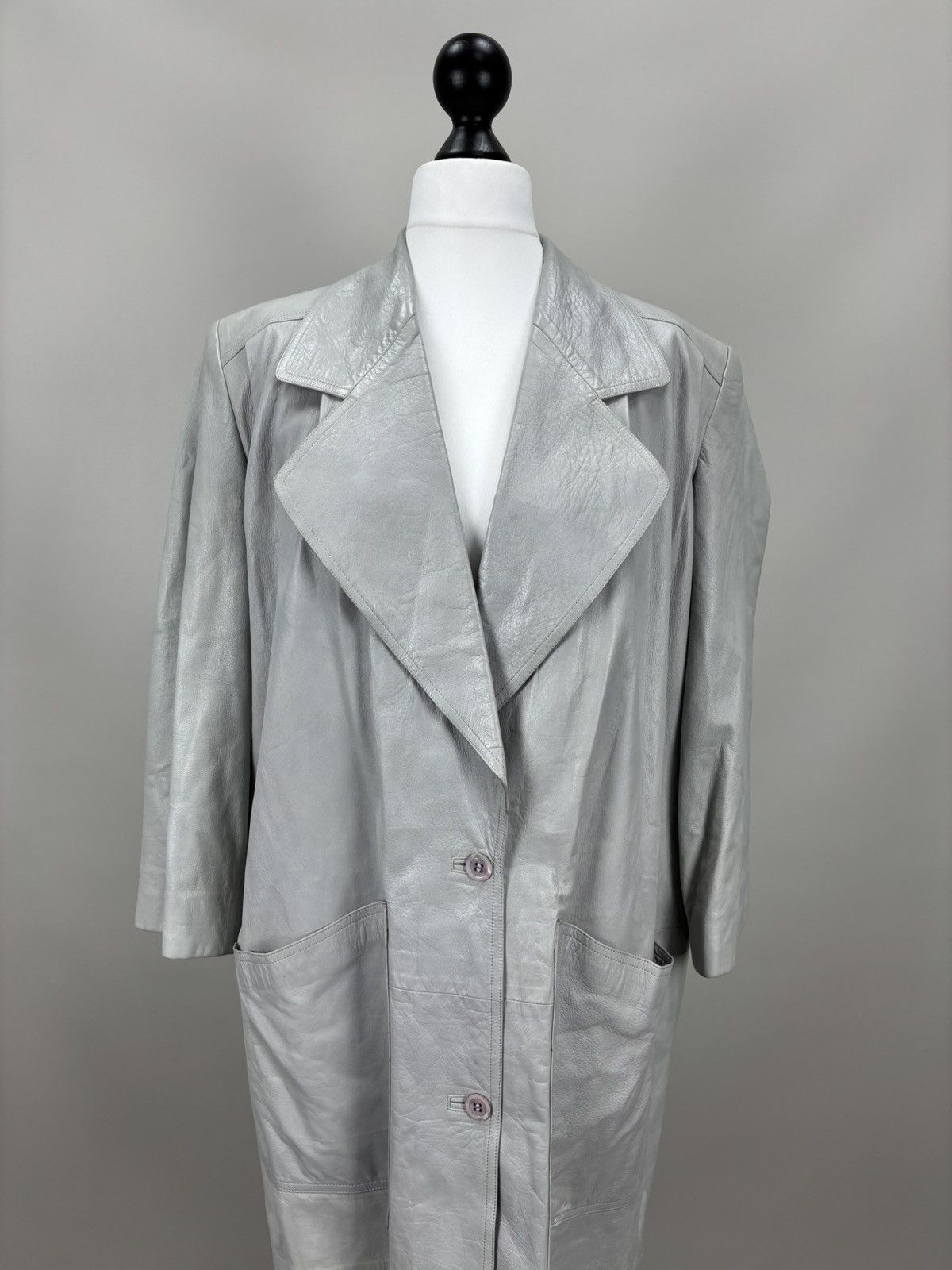 Valentino Womens vintage leather coat jacket Mario Valentino Size L/XL Size L / US 10 / IT 46 - 2 Thumbnail