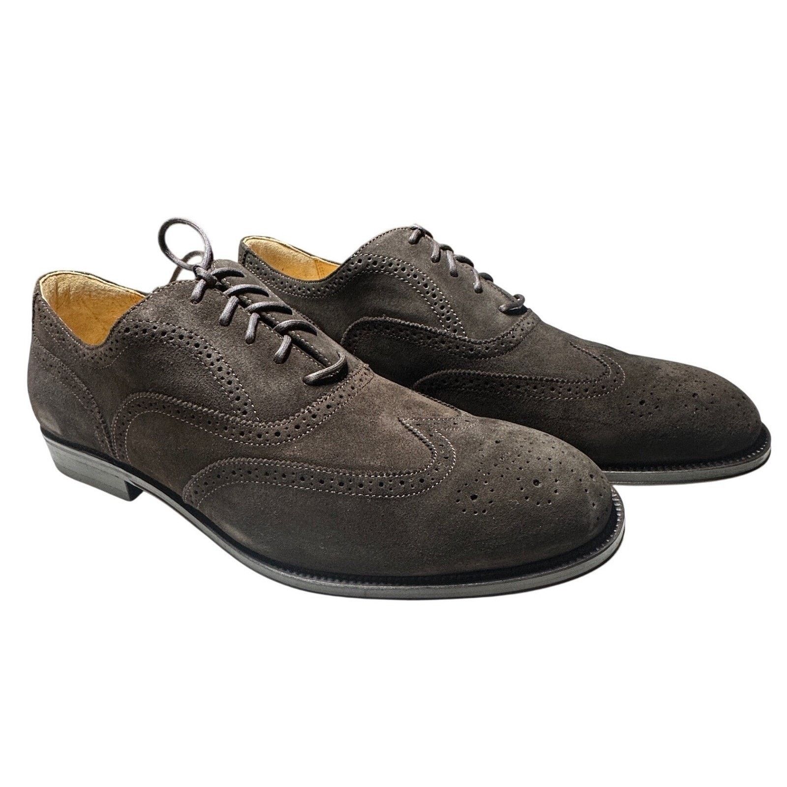 Lands' End Lands' End Wingtip Oxford Men's 13 Dark Brown Suede New Size US 13 / EU 46 - 3 Thumbnail