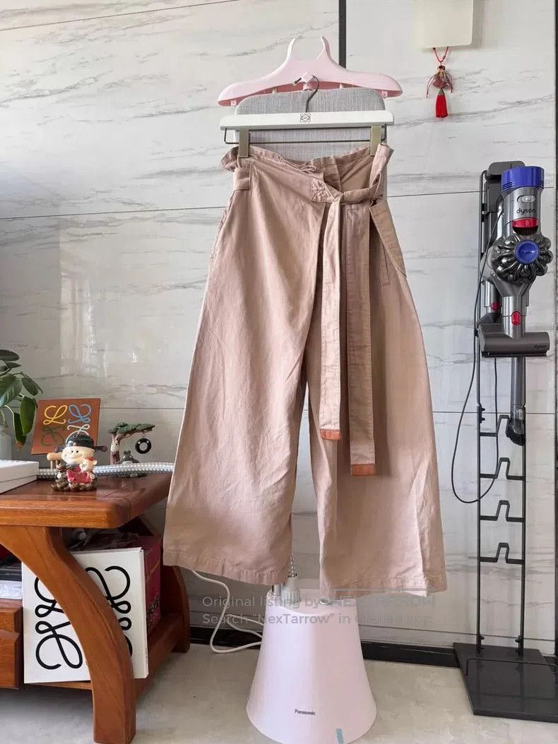 Loewe LOEWE Wide Leg Pants with Drawstring Waist- Size US 32 / EU 48 - 1 Thumbnail