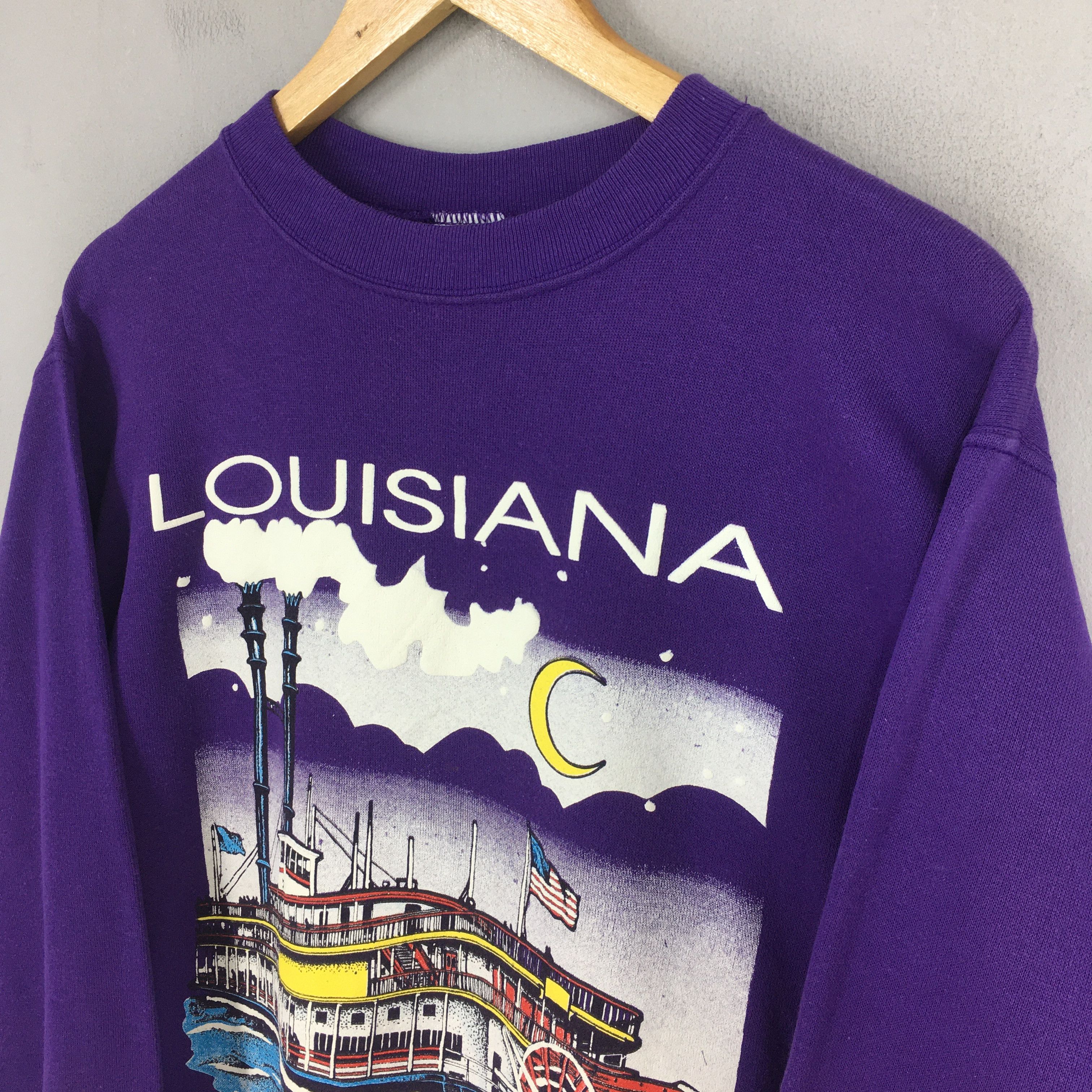 Vintage Vintage Louisiana Riverboat Sweatshirt Medium Size US M / EU 48-50 / 2 - 3 Thumbnail