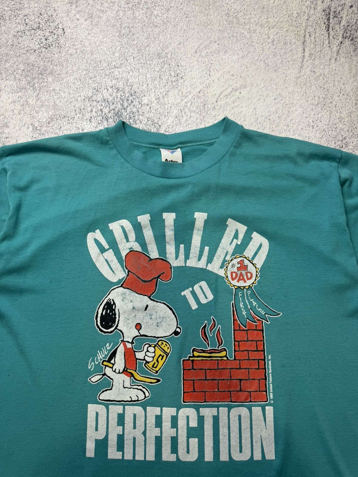 Vintage Vintage Snoopy shirt #1 Dad to perfection 80s Peanuts USA L Size US L / EU 52-54 / 3 - 7 Thumbnail