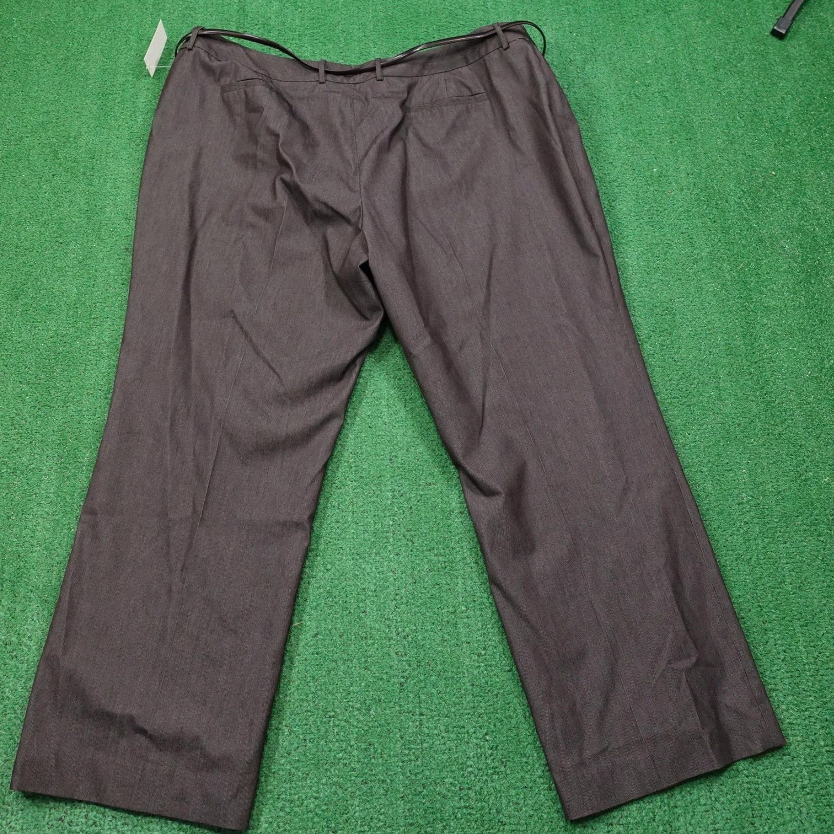 Vintage Tahari Arthur S. Levine Pants Womens 24W Bark Brown Dress Career Lined Belted Size 42" / US 20 - 7 Thumbnail
