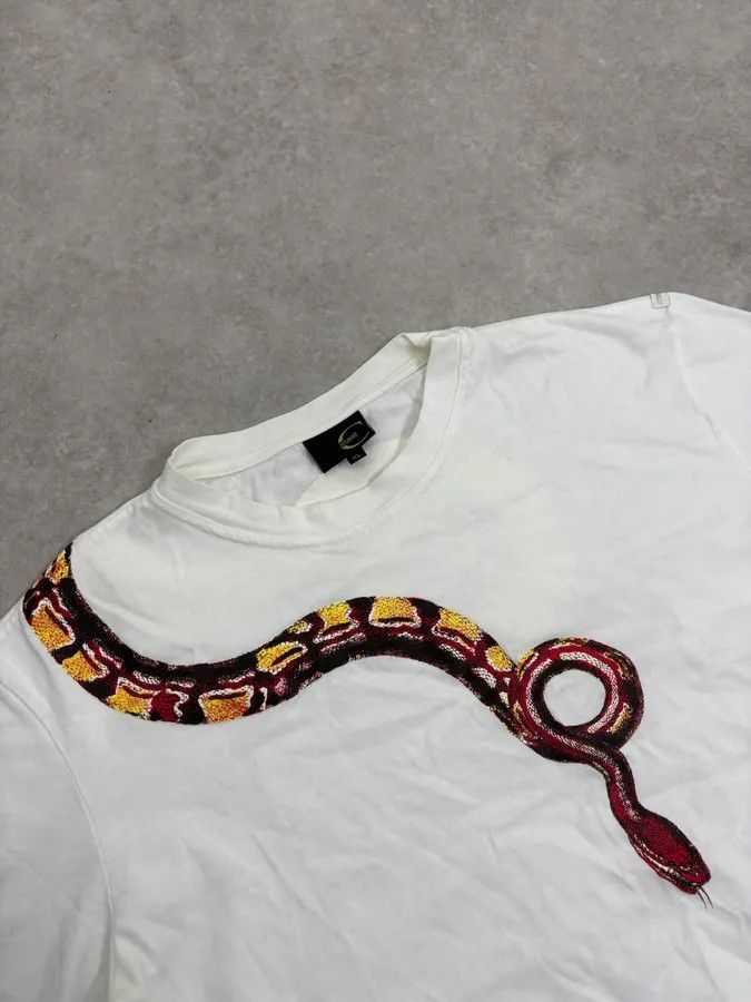 Just Cavalli 2000s Cavalli Red Snake White T-Shirt Size US S / EU 44-46 / 1 - 5 Thumbnail