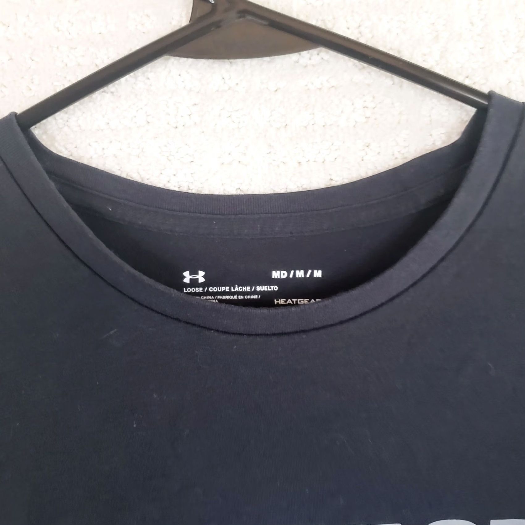 Under Armour Under Armour Shirt Men's M Black Long Sleeve Tee Camo Letters Logo Heatgear Jersey Crew Neck Size US M / EU 48-50 / 2 - 6 Thumbnail