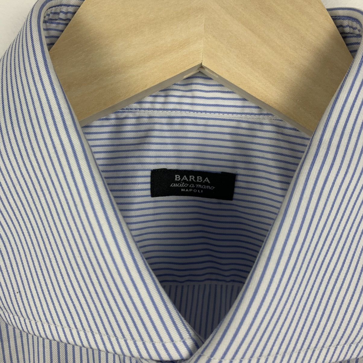 Barba Napoli Barba Napoli Classic Formal Dress Shirt Men’s Size 39 Blue Size US M / EU 48-50 / 2 - 9 Thumbnail