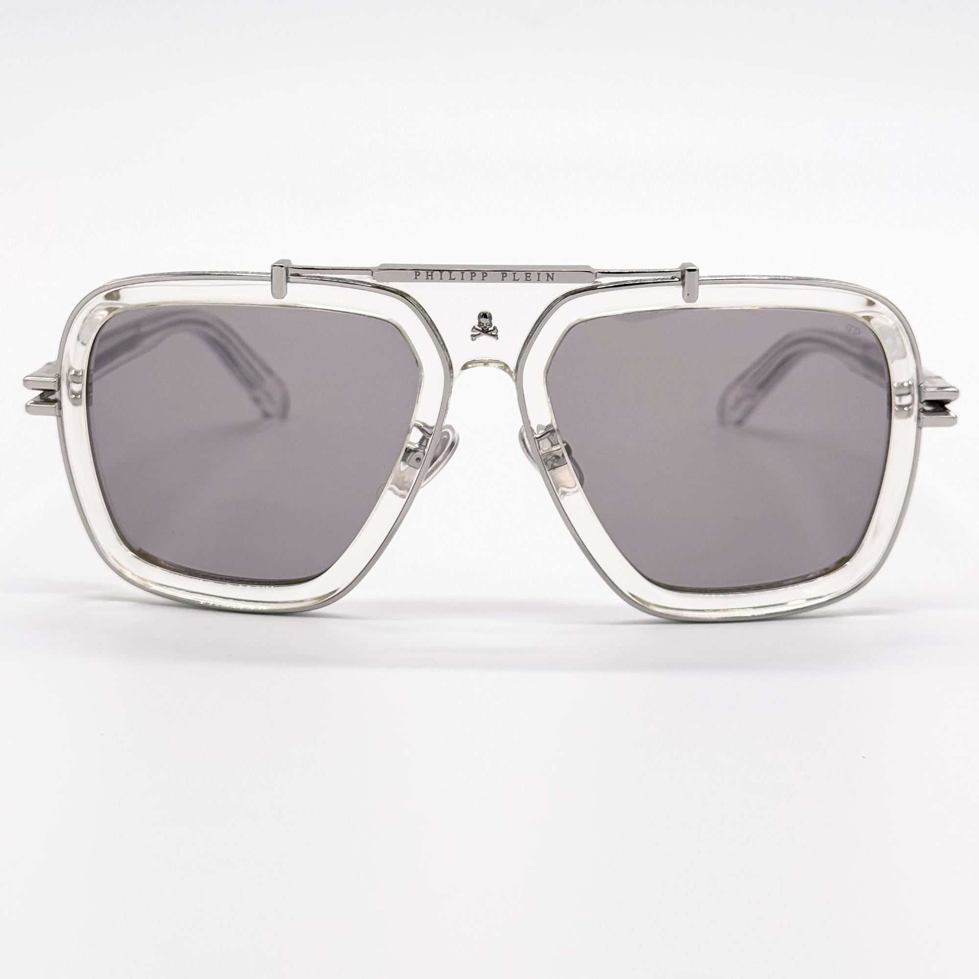 Philipp Plein NEW PHILIPP PLEIN SUNGLASSES SPP109V 79F SILVER MEN Size ONE SIZE - 3 Thumbnail