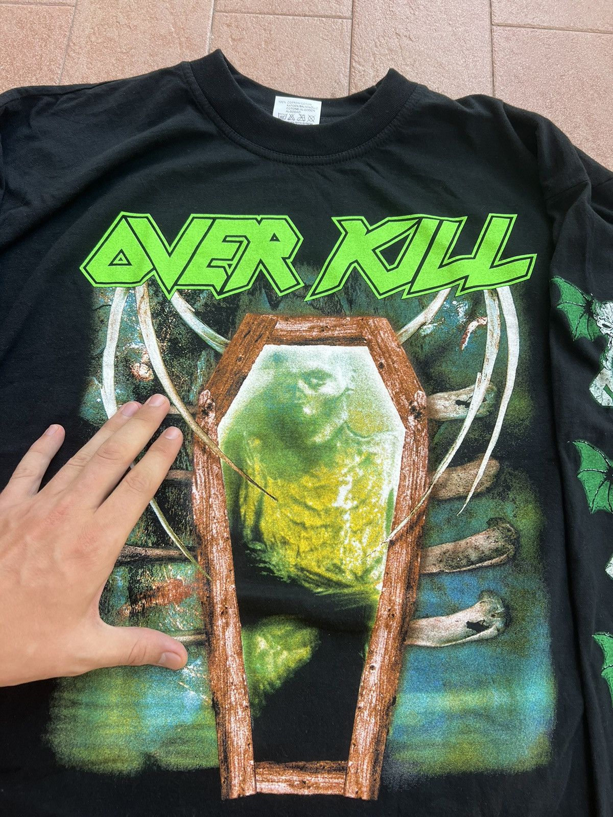 Band Tees × Vintage Vintage 90s Overkill Shirt Long Sleeve Thrash Metal Band Size US XL / EU 56 / 4 - 5 Thumbnail