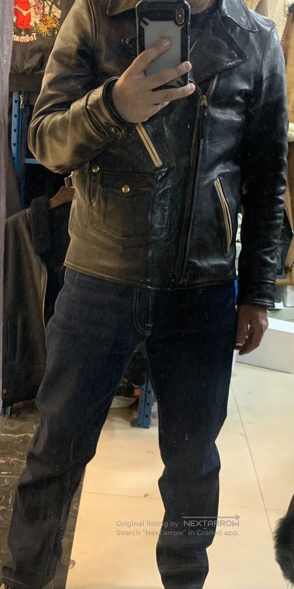 WEST RIDE Westride Black and White Leather Jacket. Size US S / EU 44-46 / 1 - 8 Thumbnail