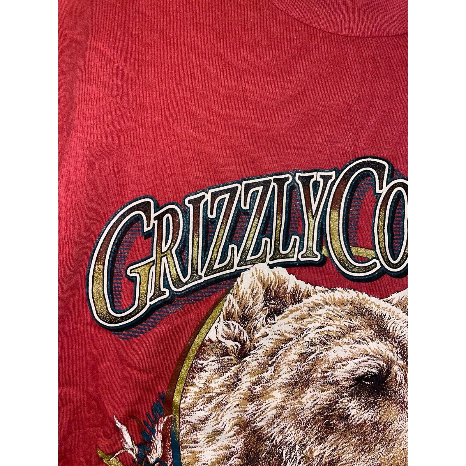 Jerzees 90s Vintage Grizzly Country Ursus Horribilis Montana Shirt Size US S / EU 44-46 / 1 - 4 Thumbnail