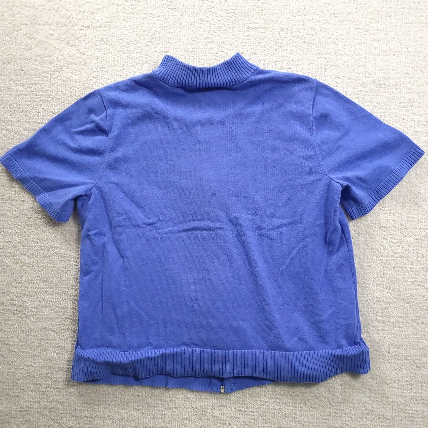 Vintage Christopher & Banks Womens 0X Blue Knit Sweater Mock Layer Zip Up Tank Jacket Variety Size XL / US 12-14 / IT 48-50 - 7 Thumbnail