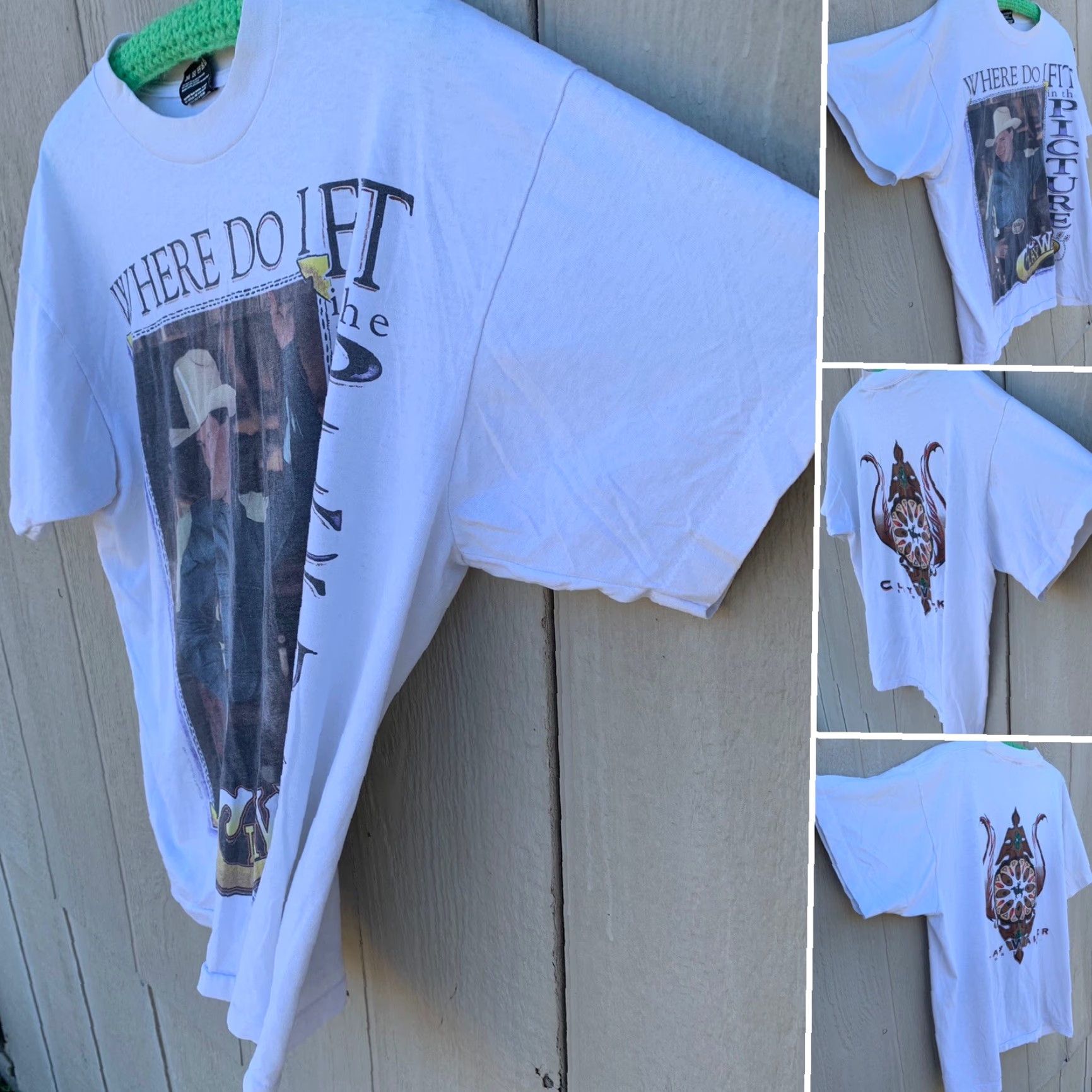 Fruit Of The Loom VINTAGE Clay Walker where do I fit in the picture tour 1994 band concert tee XL Size US XL / EU 56 / 4 - 2 Thumbnail