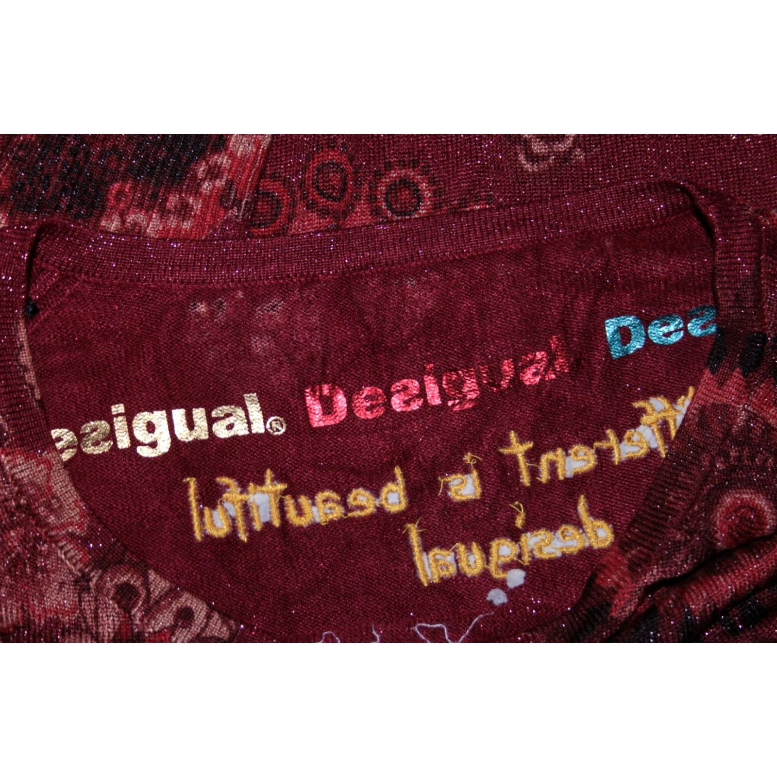 Desigual Desigual womens tunic jumper Size M Multicoloured Size M / US 6-8 / IT 42-44 - 6 Thumbnail