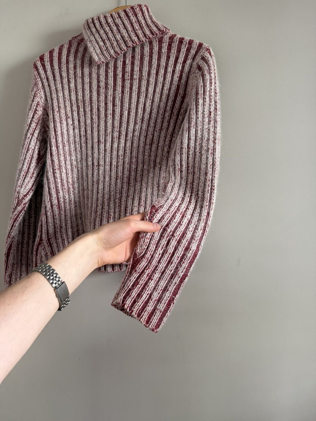 Vintage Wool Ribbed Turtleneck Sweater Size M / US 6-8 / IT 42-44 - 6 Thumbnail