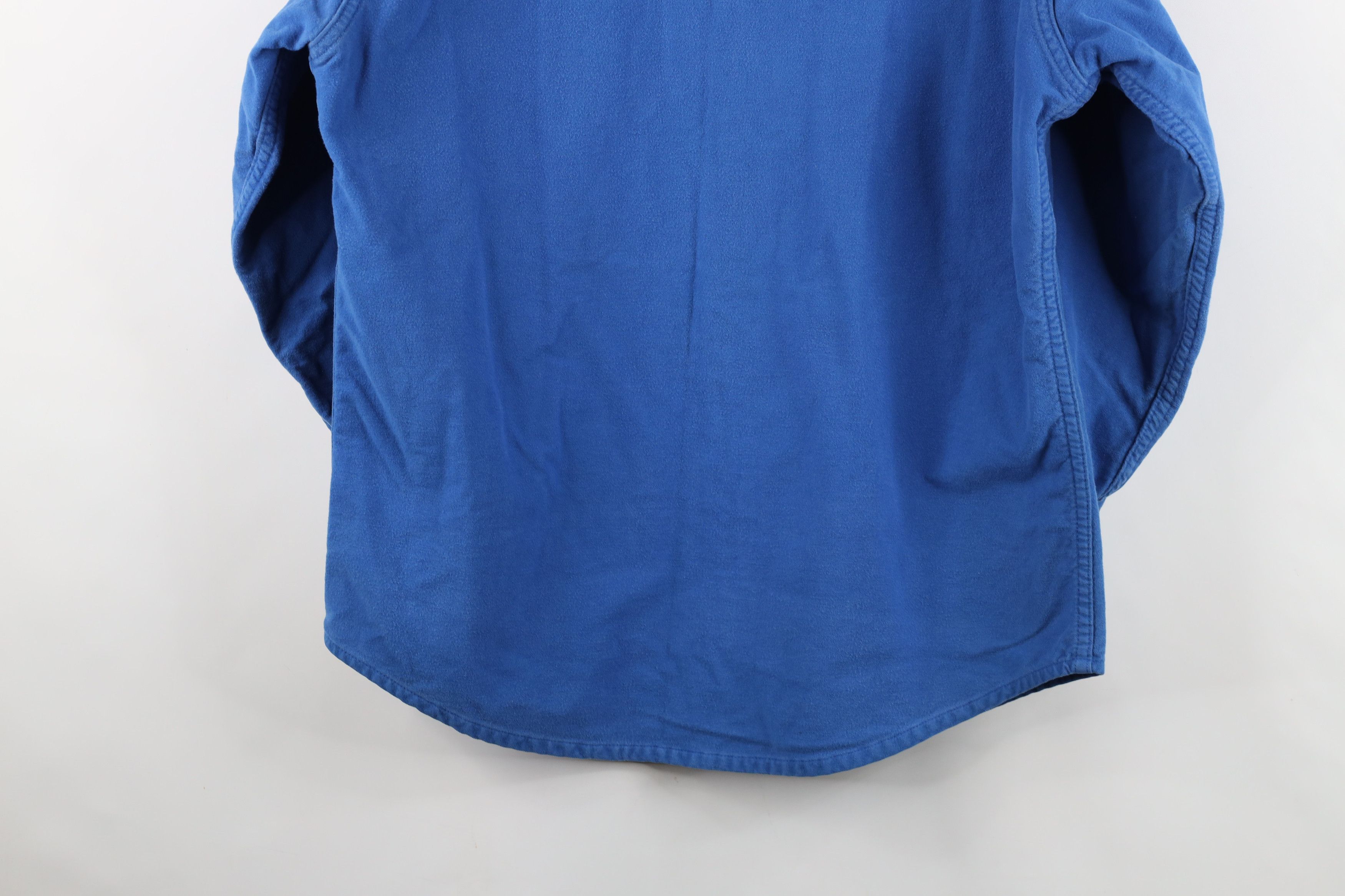 Vintage Vintage 70s Streetwear Cloth Collared Button Shirt Blue Size US L / EU 52-54 / 3 - 15 Thumbnail