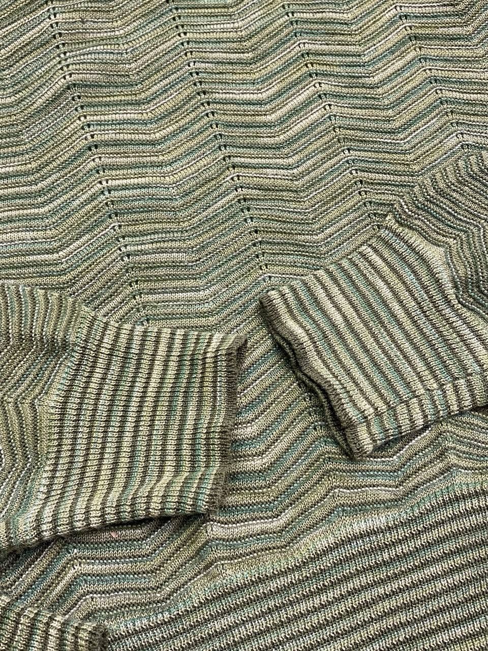 Armani Collezioni Armani Collezioni V-Neck Missoni Style Knit Sweater Size US M / EU 48-50 / 2 - 7 Thumbnail