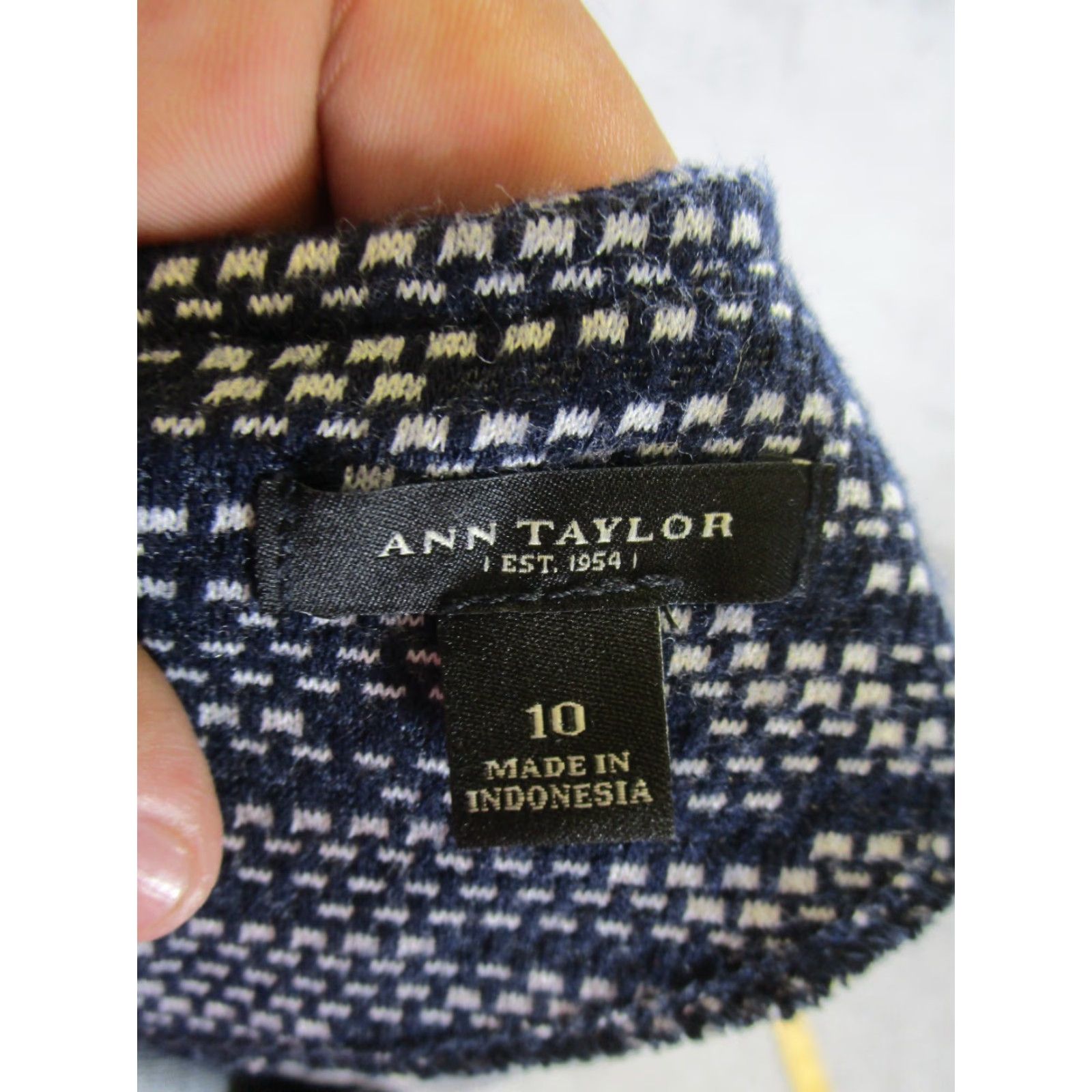 Vintage VINTAGE Ann Taylor Bodycon Dress Womens 10 Blue Twill Sleeveless Size L / US 10 / IT 46 - 7 Thumbnail