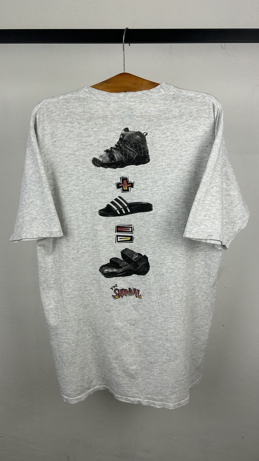 Vintage 1990s Adidas Sandal Tee Size US XL / EU 56 / 4 - 9 Thumbnail