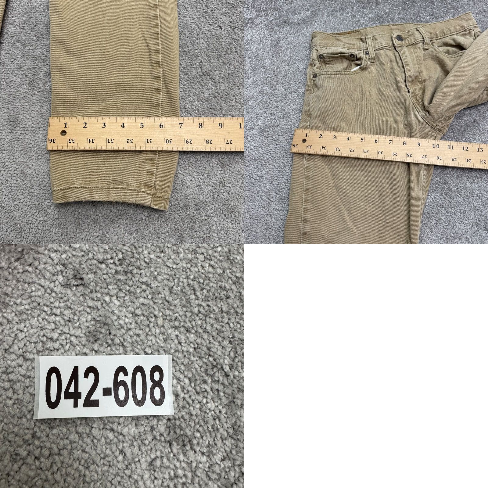 Levi's Levi's 512 Slim Fit Taper Denim Jeans Womens 30x30 Khaki Brown Stretch Casual Size 30" / US 8 / IT 44 - 11 Thumbnail