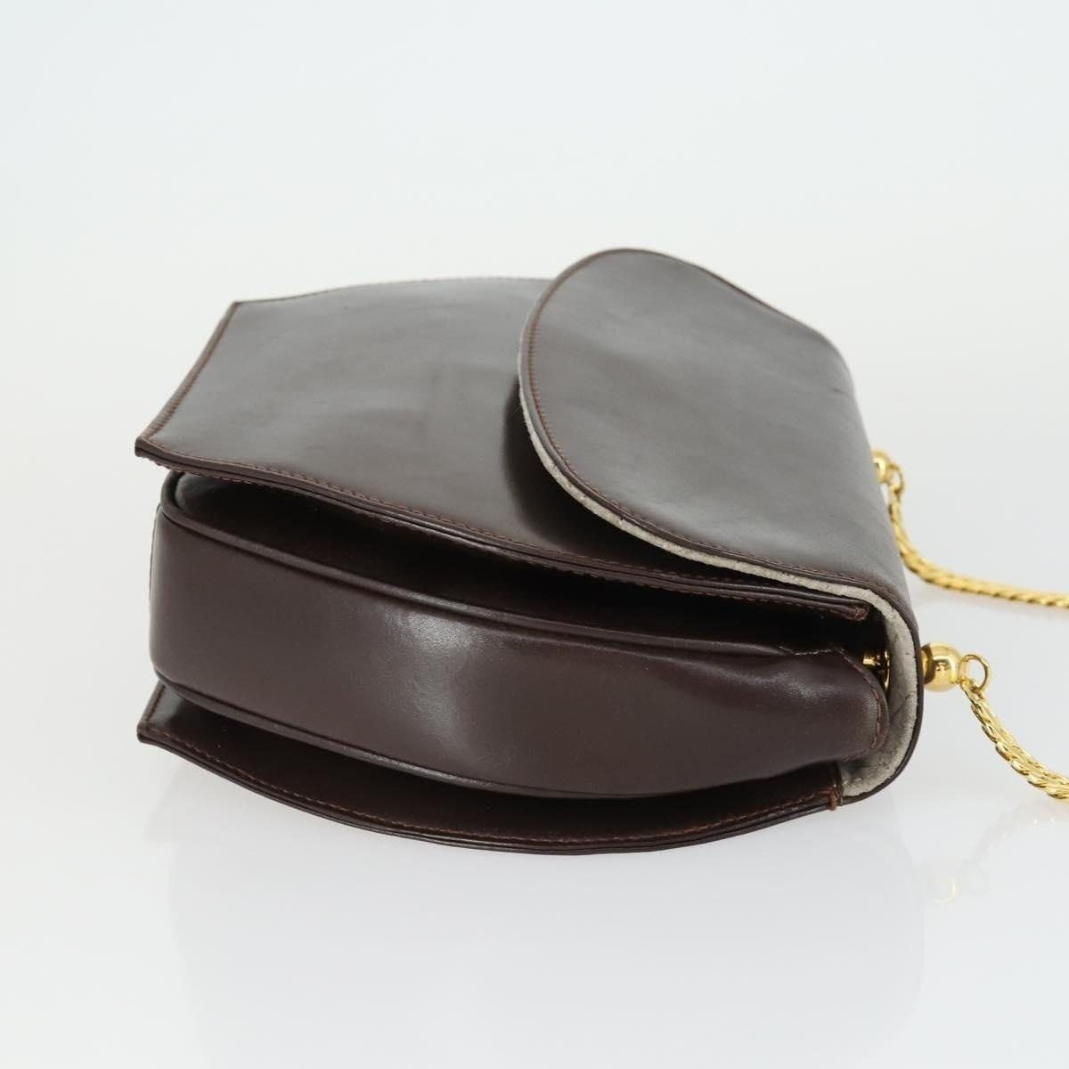 Gucci Gucci Leather Chain Shoulder Bag Brown Size ONE SIZE - 2 Thumbnail