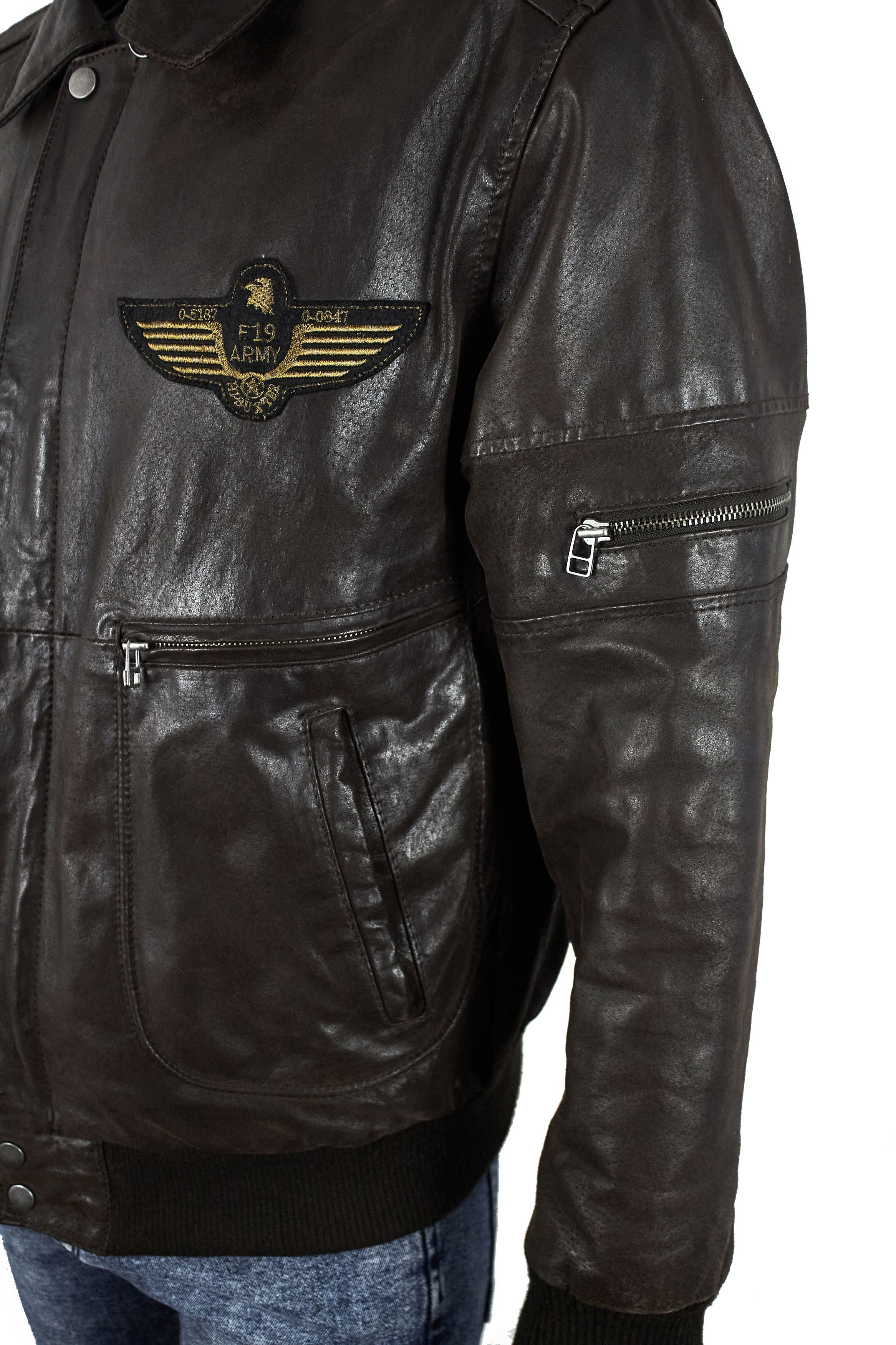 Vintage Vintage 90s men's flight A2 leather bomber jacket Size US M / EU 48-50 / 2 - 11 Thumbnail