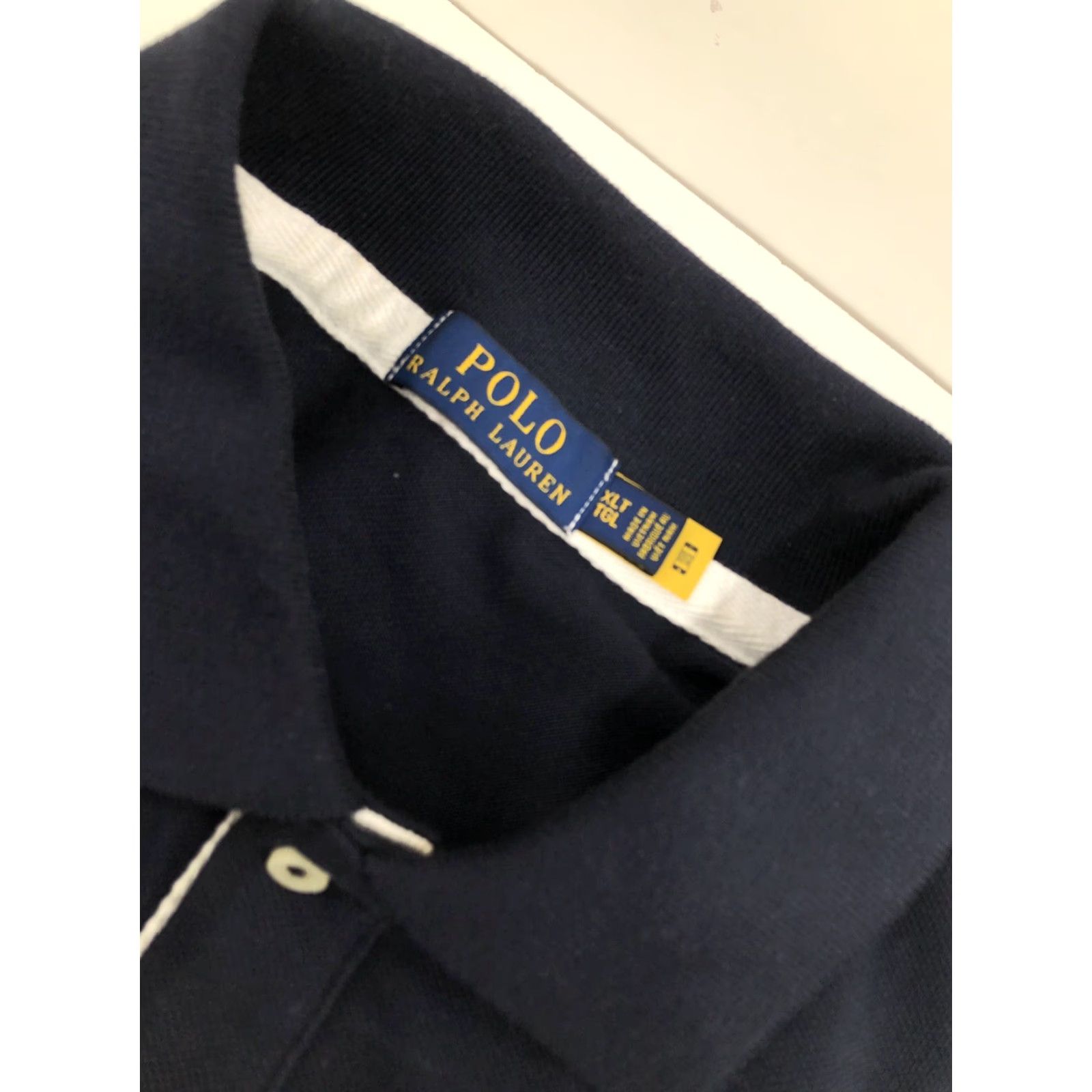 Ralph Lauren VINTAGE Ralph Lauren Polo Shirt Big Pony XL Tall Embroidered Flag Blue Mens XLT Shirt Size US XL / EU 56 / 4 - 4 Thumbnail