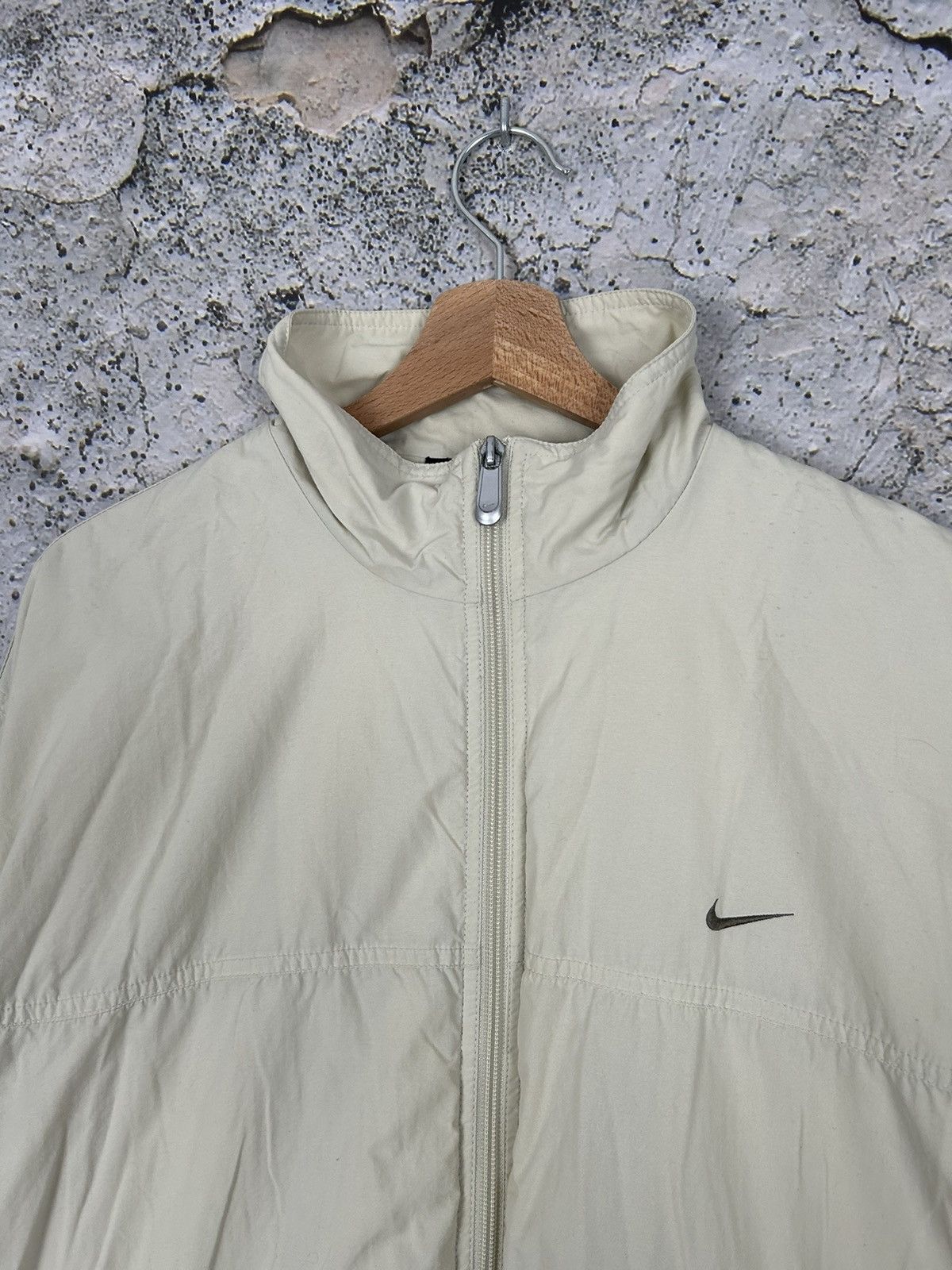 Nike Vintage Nike Swoosh 90s Light Beige Jacket Streetwear Size US XL / EU 56 / 4 - 3 Thumbnail