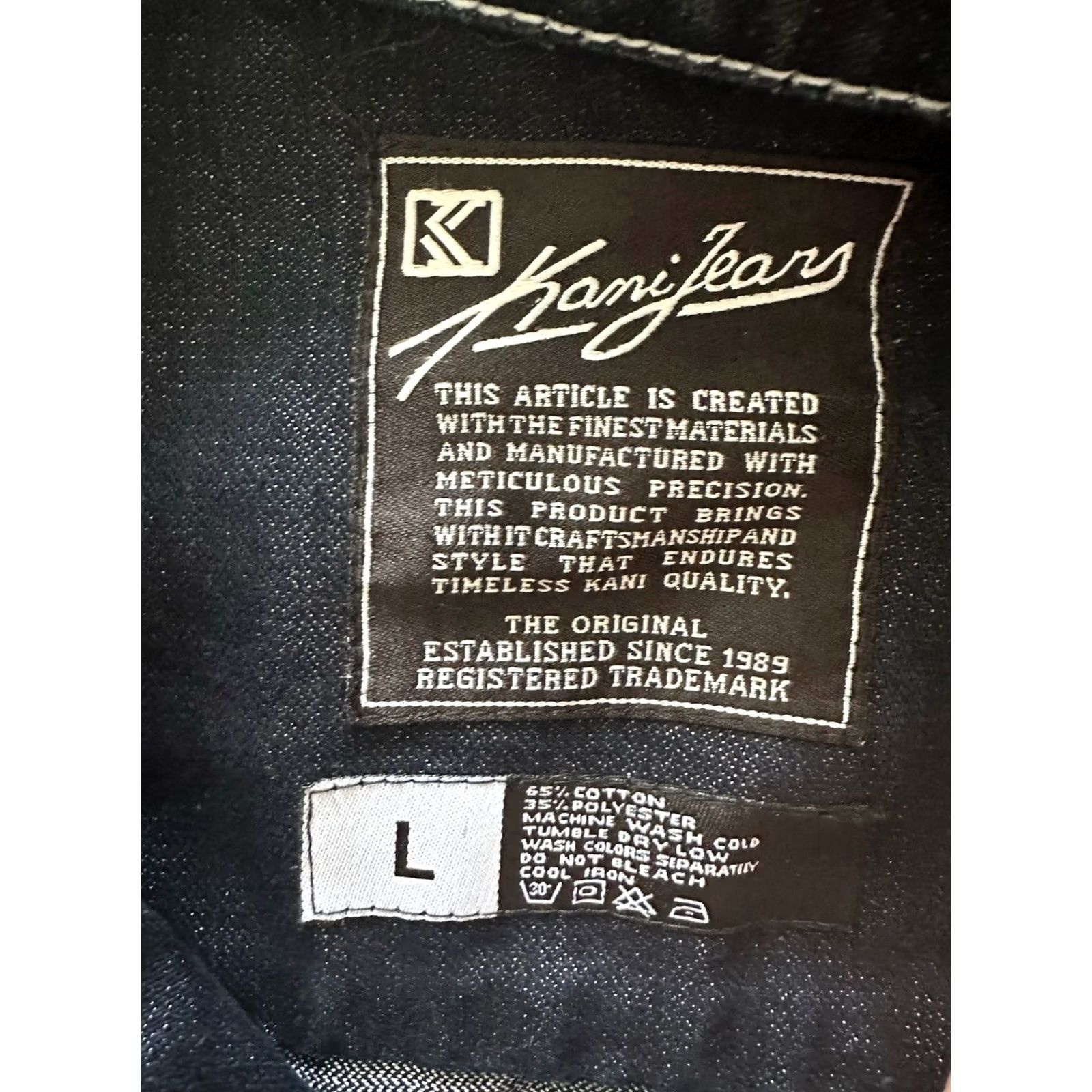 Karl Kani VINTAGE 90s Karl Kani Denim Jacket Shirt XL Jeans Button-up Long Sleeve Blue Tupac Unisex Adults Mens Womens Size US XL / EU 56 / 4 - 5 Thumbnail