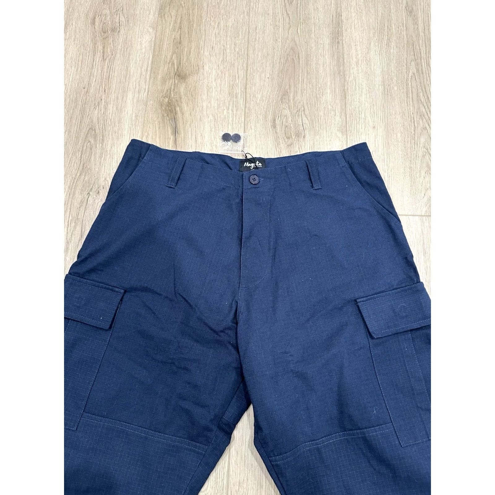 Magenta Skateboards NWT Magenta Cargo Pants XL Blue Ripstop Navy Magenta Skateboarding Pants Men XL Cargo Chad? Size US 36 / EU 52 - 4 Thumbnail