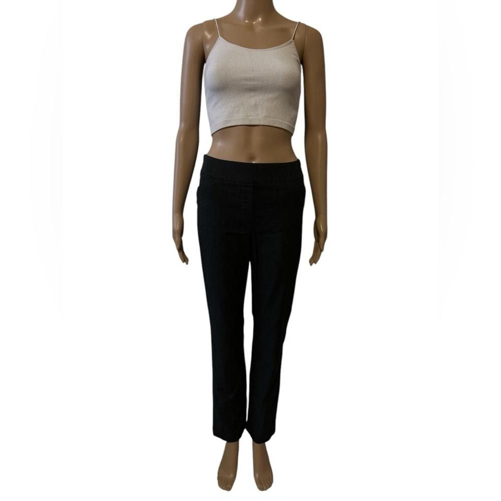 Designer Reitmans dark grey Women's black pull-on pants Size 30" / US 8 / IT 44 - 1 Thumbnail