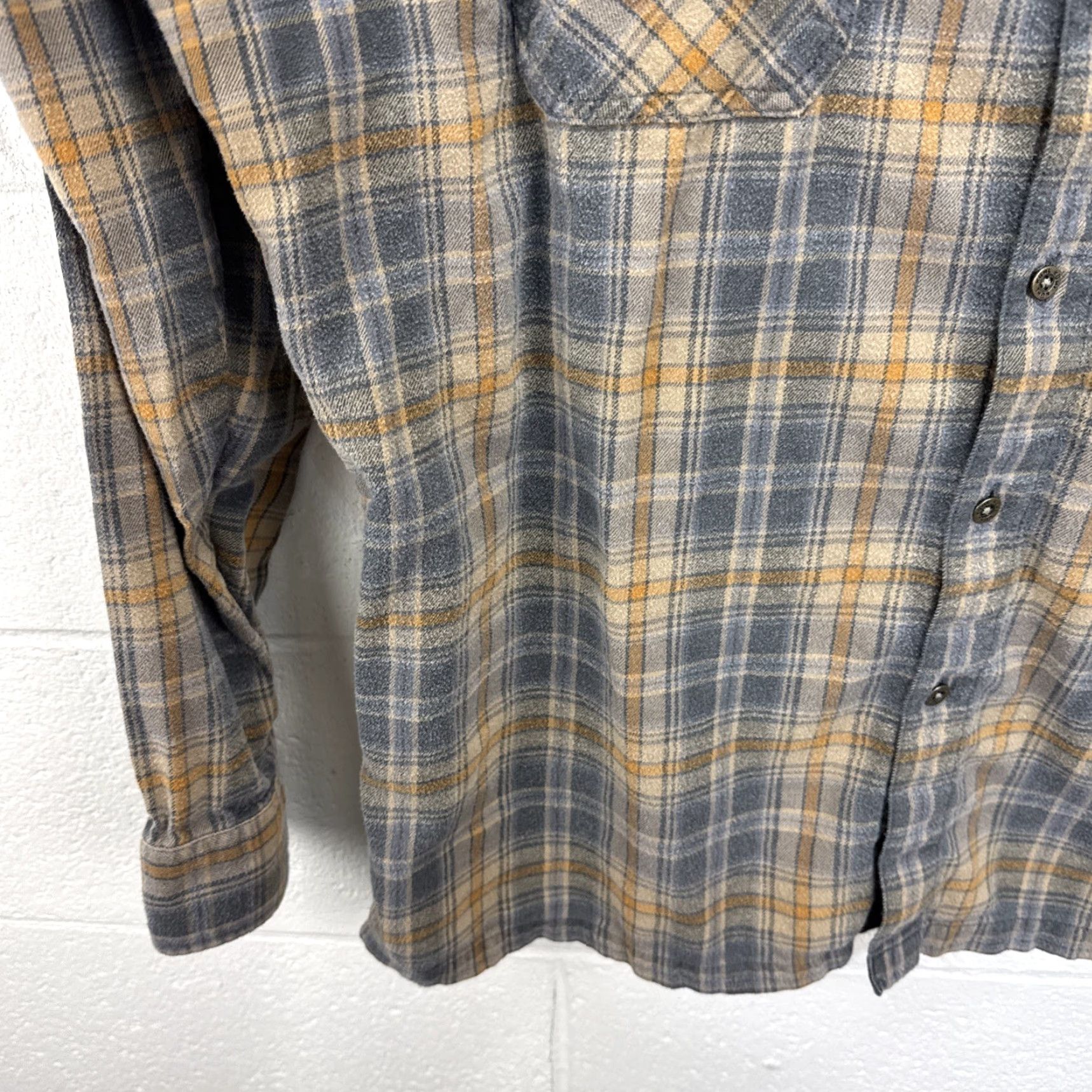 Vintage Kuhl Dillingr Flannel Shirt Mens XL Brown Grey Plaid Button Down Two Pockets Shirt Size US XL / EU 56 / 4 - 6 Thumbnail