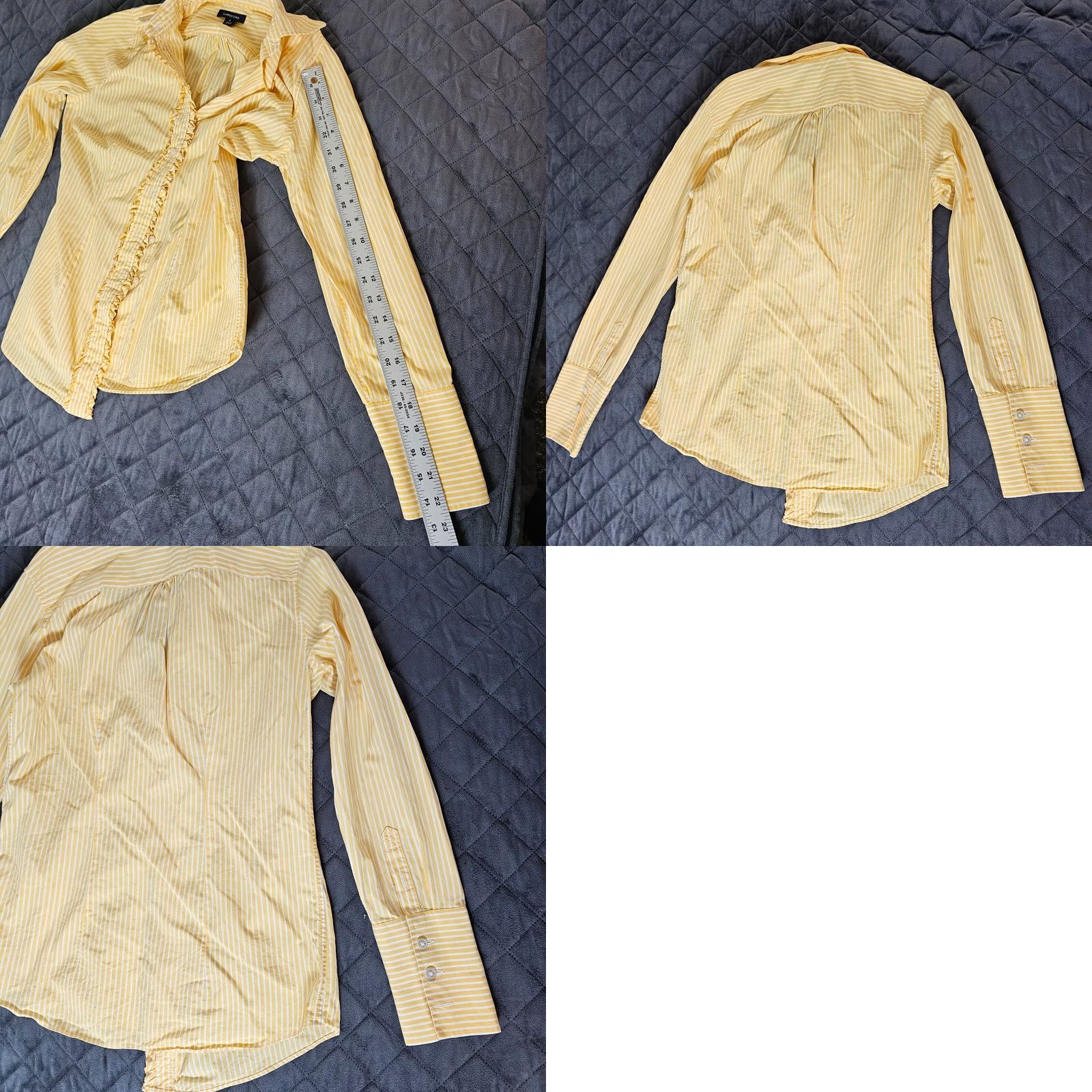 Lands' End VINTAGE Lands' End Button Up Blouse Orange Long Sleeve Women 4 Ruched Trim Casual Size S / US 4 / IT 40 - 9 Thumbnail
