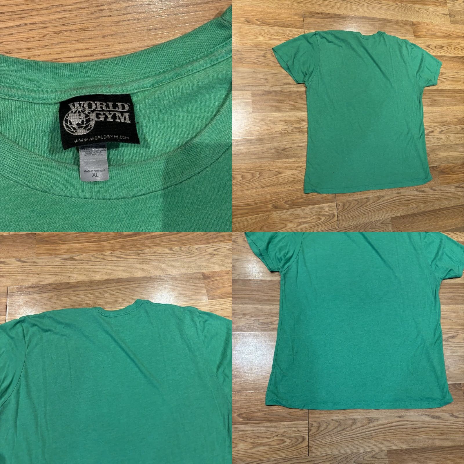 Vintage VINTAGE World Gym Shirt Green Weightlifting Tee Pot of Gold Irish Men’s XL Size US XL / EU 56 / 4 - 8 Thumbnail