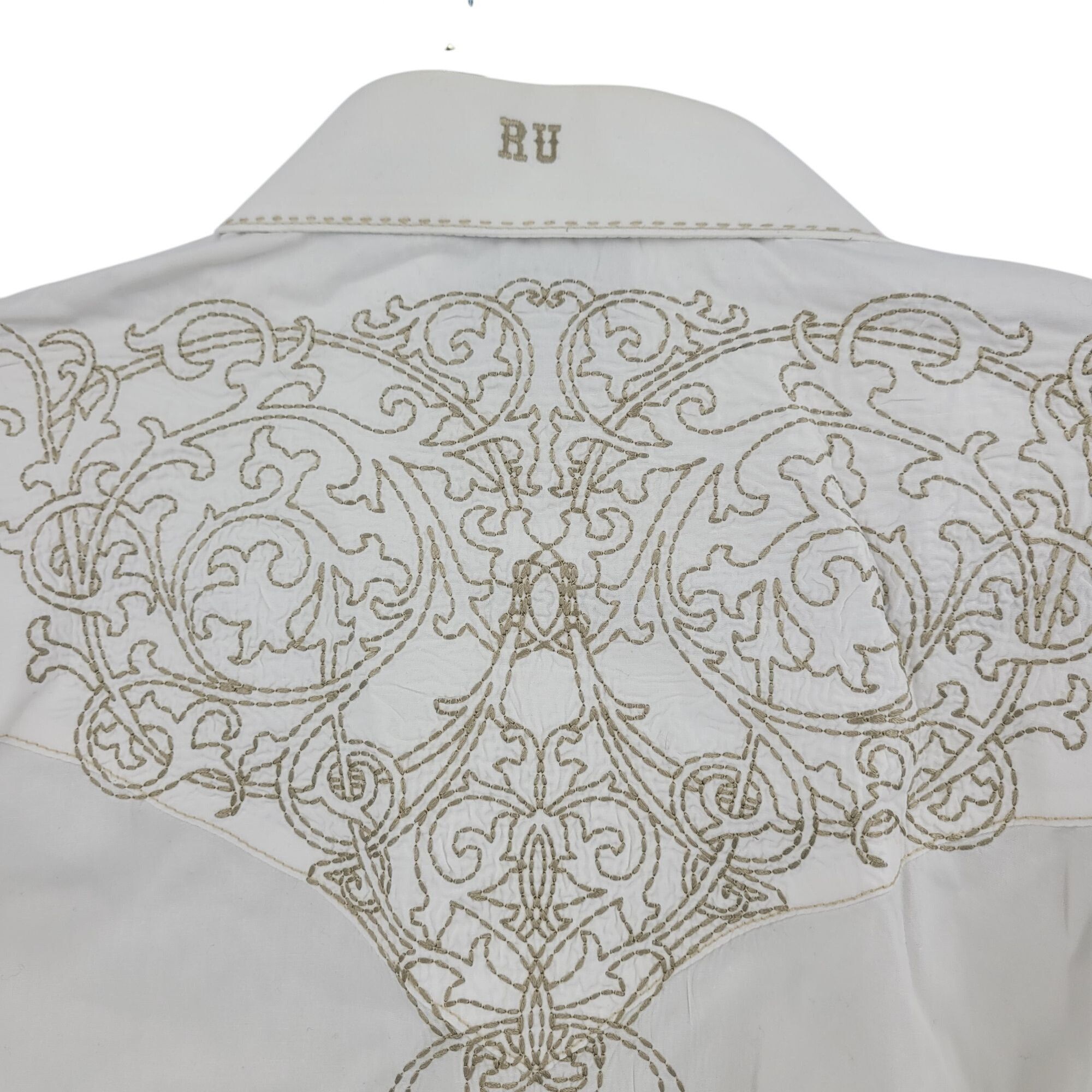 Other Resistol University Fit White Western Embroidered Pearl Snap Size US L / EU 52-54 / 3 - 12 Thumbnail