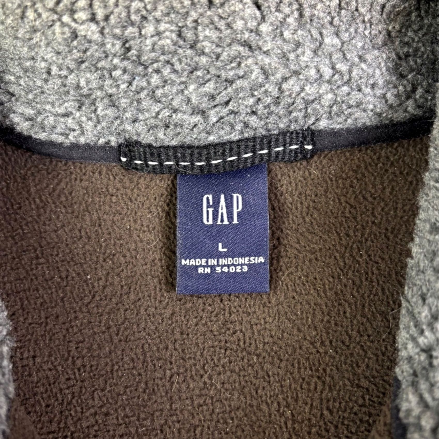 Gap Gap Mens L Gray Sherpa Fleece Full Zip Jacket Mock Neck RN 54023 Gray Marl Shirt Jacket Mens L Gray Sherpa Fleece Full Zip Jacket Size US L / EU 52-54 / 3 - 5 Thumbnail