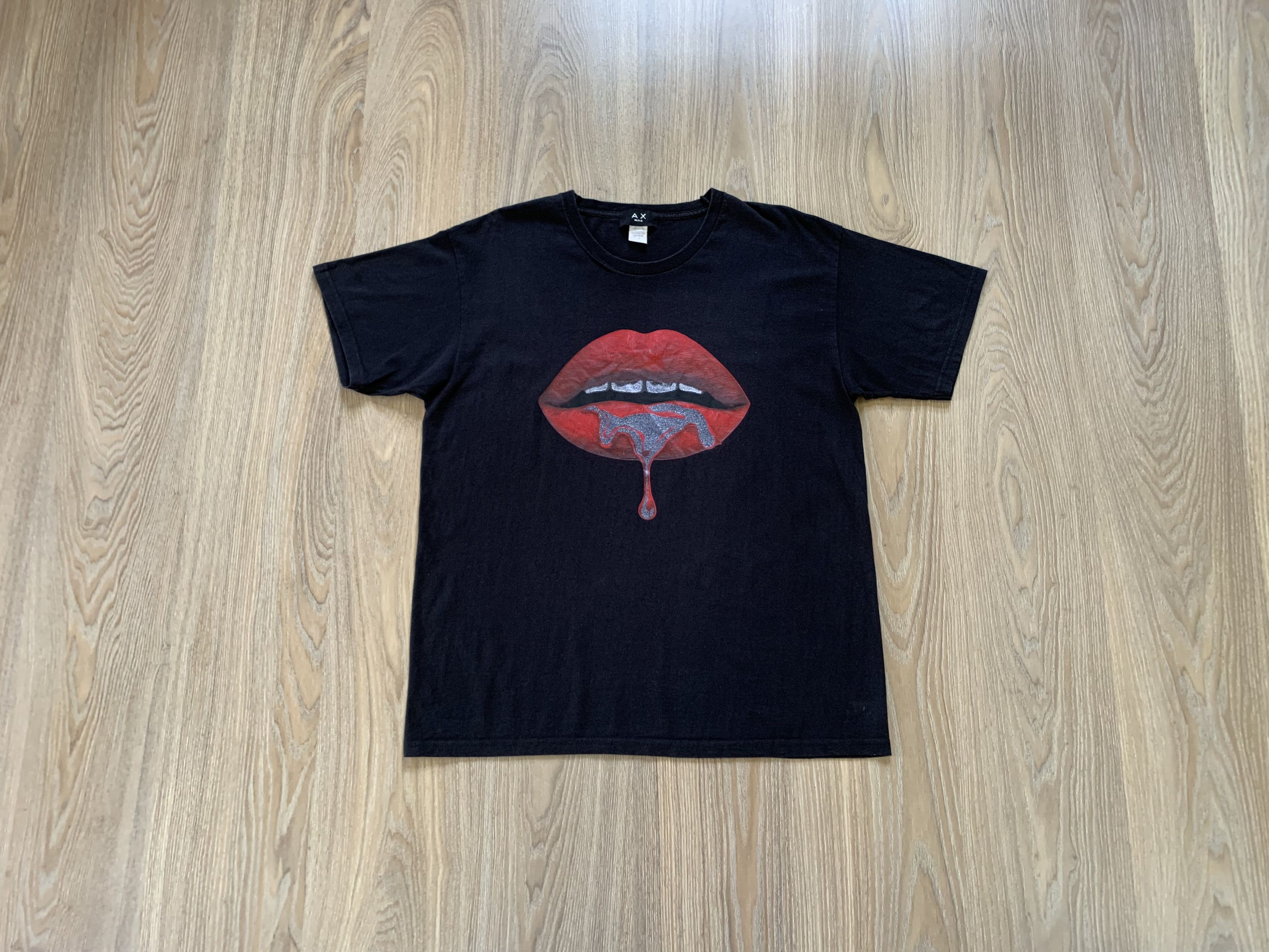 Other AX Paris Vintage Black Cotton Printed T Shirt Size US L / EU 52-54 / 3 - 8 Thumbnail