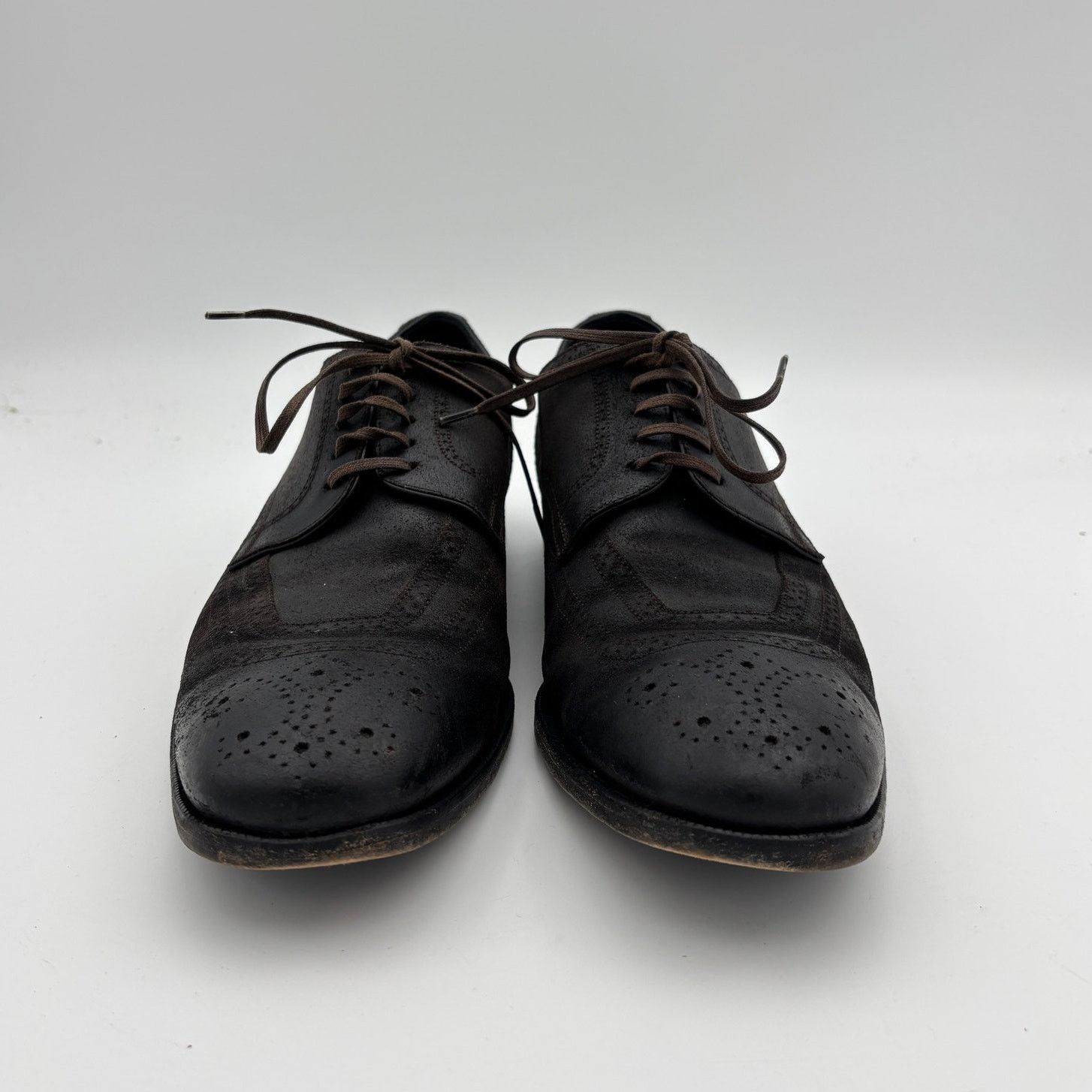 Dolce & Gabbana Dolce & Gabbana Leather Brogue Derby Dress Shoes Men's 9 Size US 9 / EU 42 - 2 Thumbnail