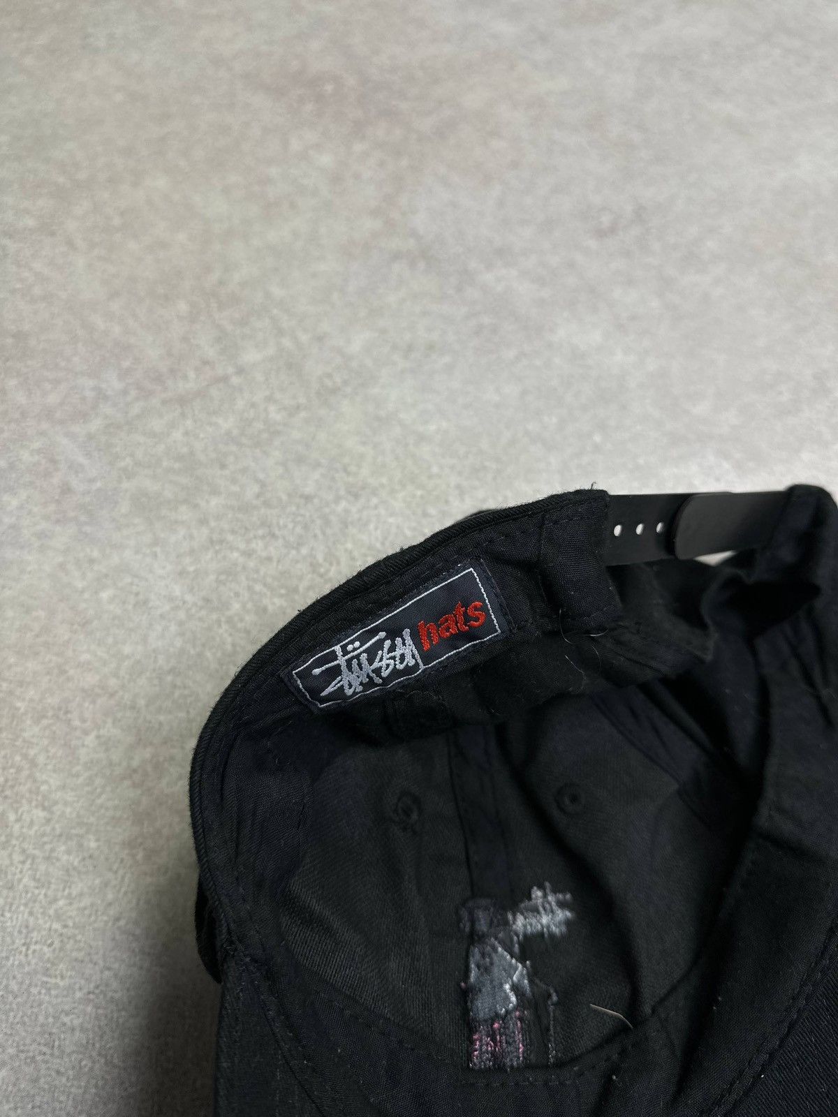 Stussy Vintage Stussy Shadow Man Black Cap Rare Size ONE SIZE - 4 Thumbnail