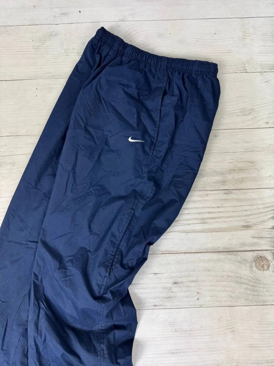 Nike Vintage Nike Track Pants 00s Swoosh Nylon Drill Y2K Size US 30 / EU 46 - 3 Thumbnail