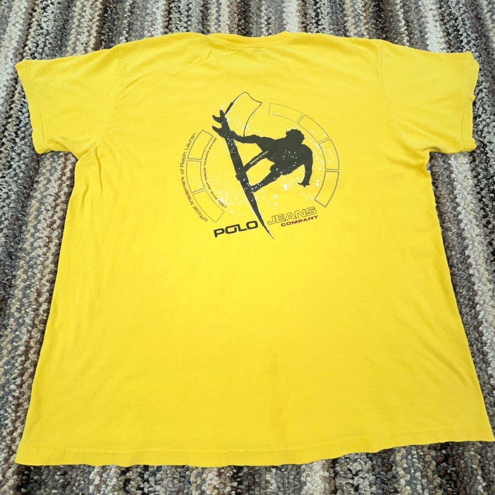 Polo Ralph Lauren VINTAGE Polo Ralph Lauren Shirt Men Large Yellow Surfing T-Shirt Y2K Size US L / EU 52-54 / 3 - 2 Thumbnail