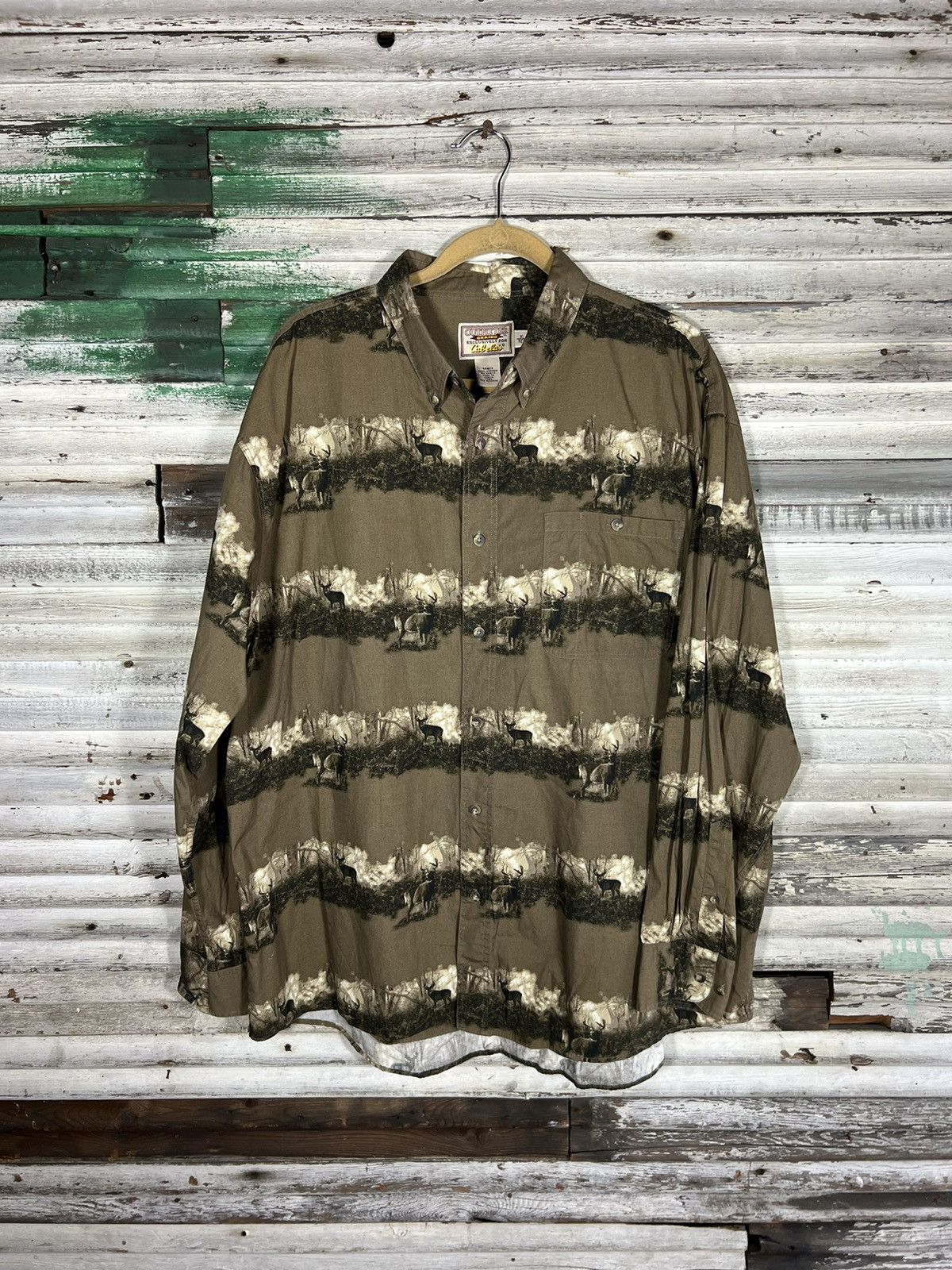 Vintage AOP Hunting Button Up Shirt Size US XL / EU 56 / 4 - 1 Thumbnail