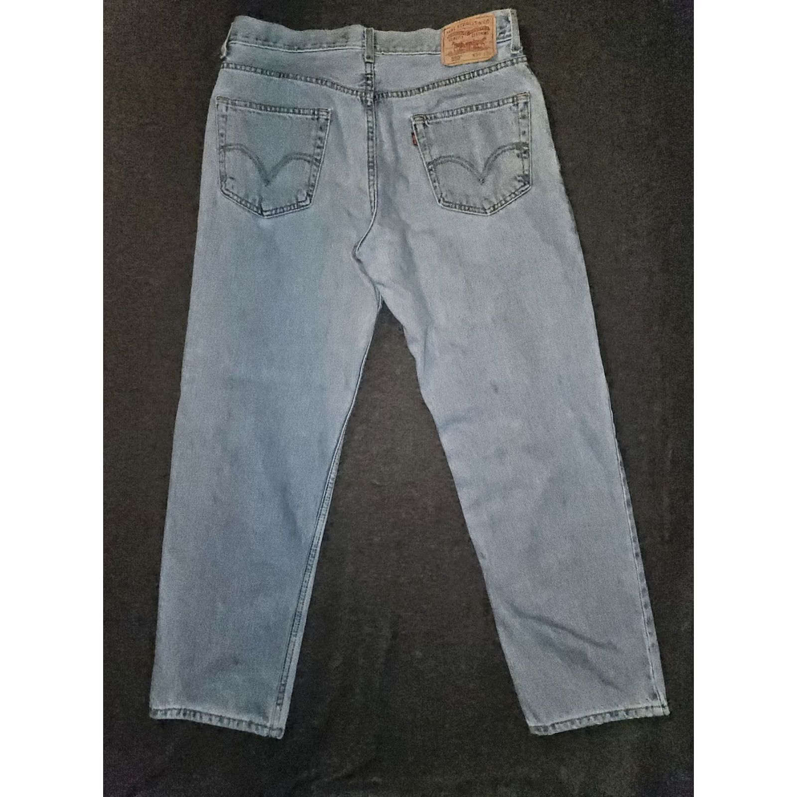 Levi's VINTAGE Levi's 550 Relaxed Fit Straight Jeans Men 34x28.5 Blue Medium Wash Y2K Retro Strai​ght Men Size US 34 / EU 50 - 6 Thumbnail