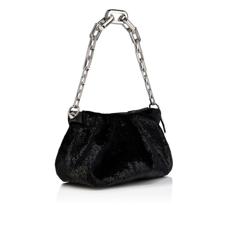 Christian Louboutin os11x0626 Size: OS / Eva Small Velvet Shoulder Bag in Black Size ONE SIZE - 2 Thumbnail