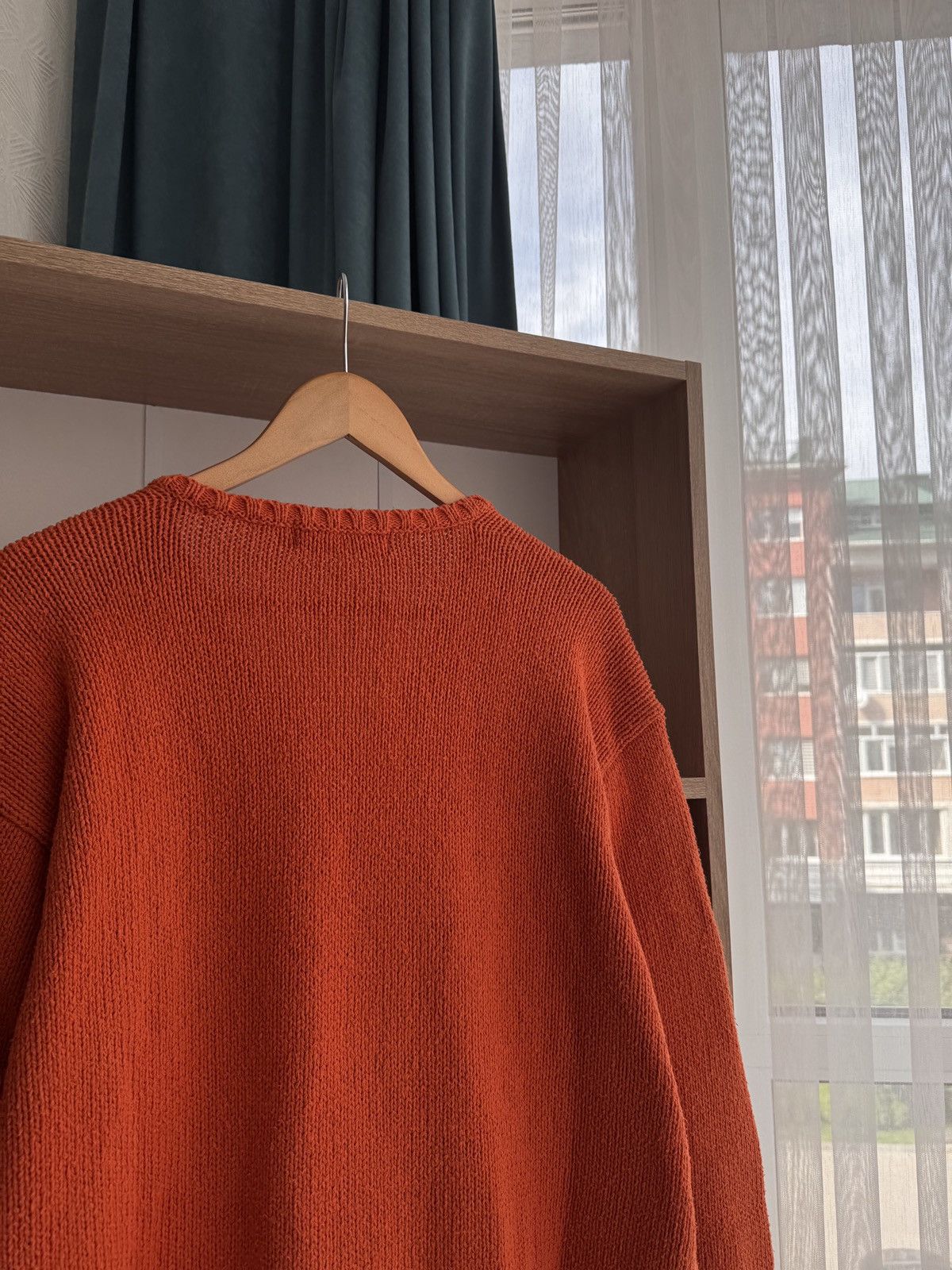 Polo Ralph Lauren × Vintage Vintage Polo Ralph Lauren Orange Heavyweight Knit Sweater Size US L / EU 52-54 / 3 - 11 Thumbnail