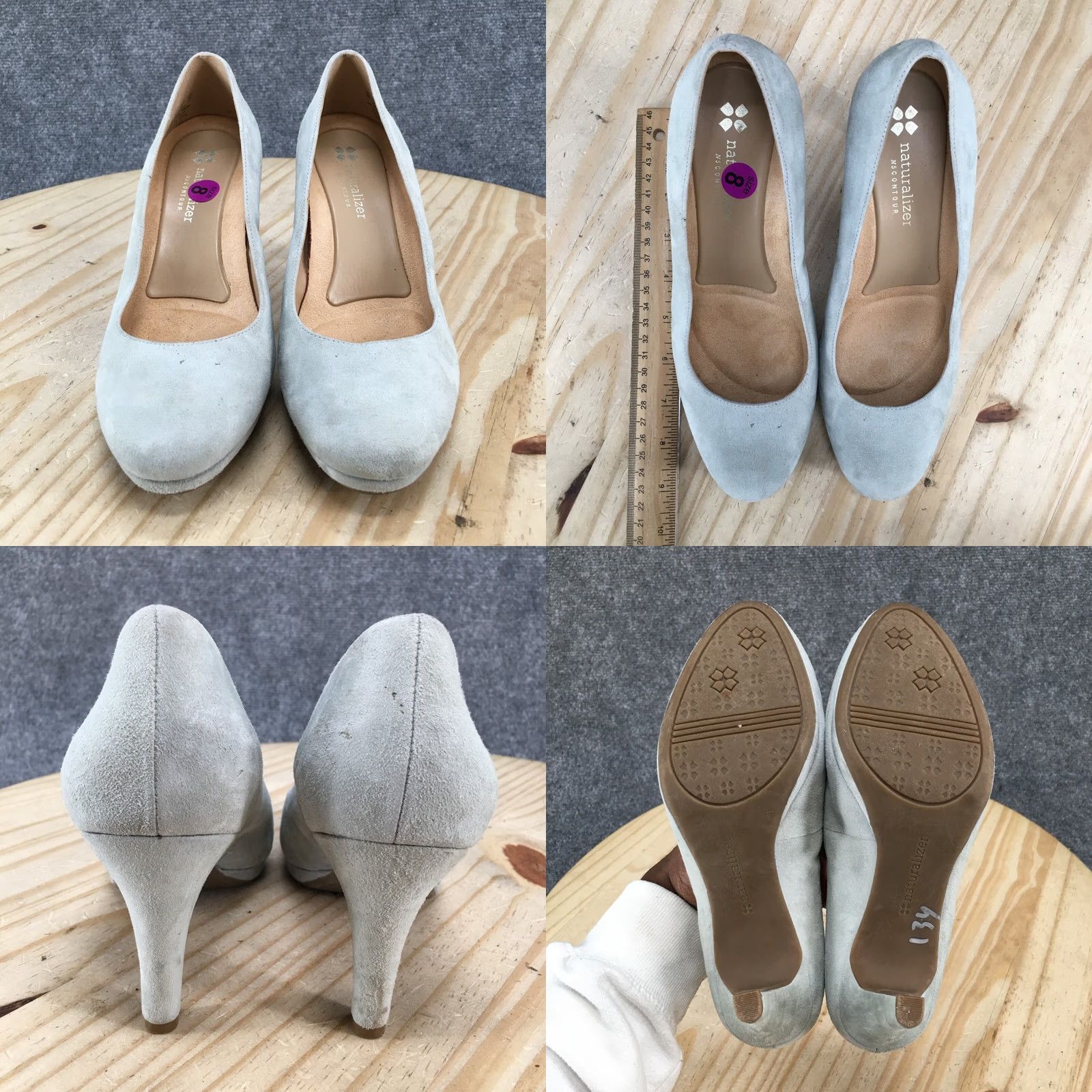 Naturalizer Naturalizer Heels Womens 8 M Michelle Kitten Pump Blue Suede Leather Slip On Shoes Women Kitten Heel Blue Suede Leather Pump Shoes Size US 8 / IT 38 - 8 Thumbnail