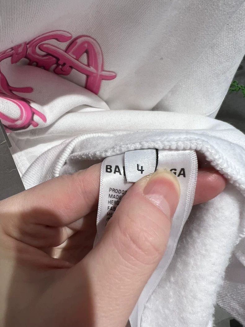 Balenciaga Balenciaga White Candy Graffiti Hoodie Size US XL / EU 56 / 4 - 5 Thumbnail