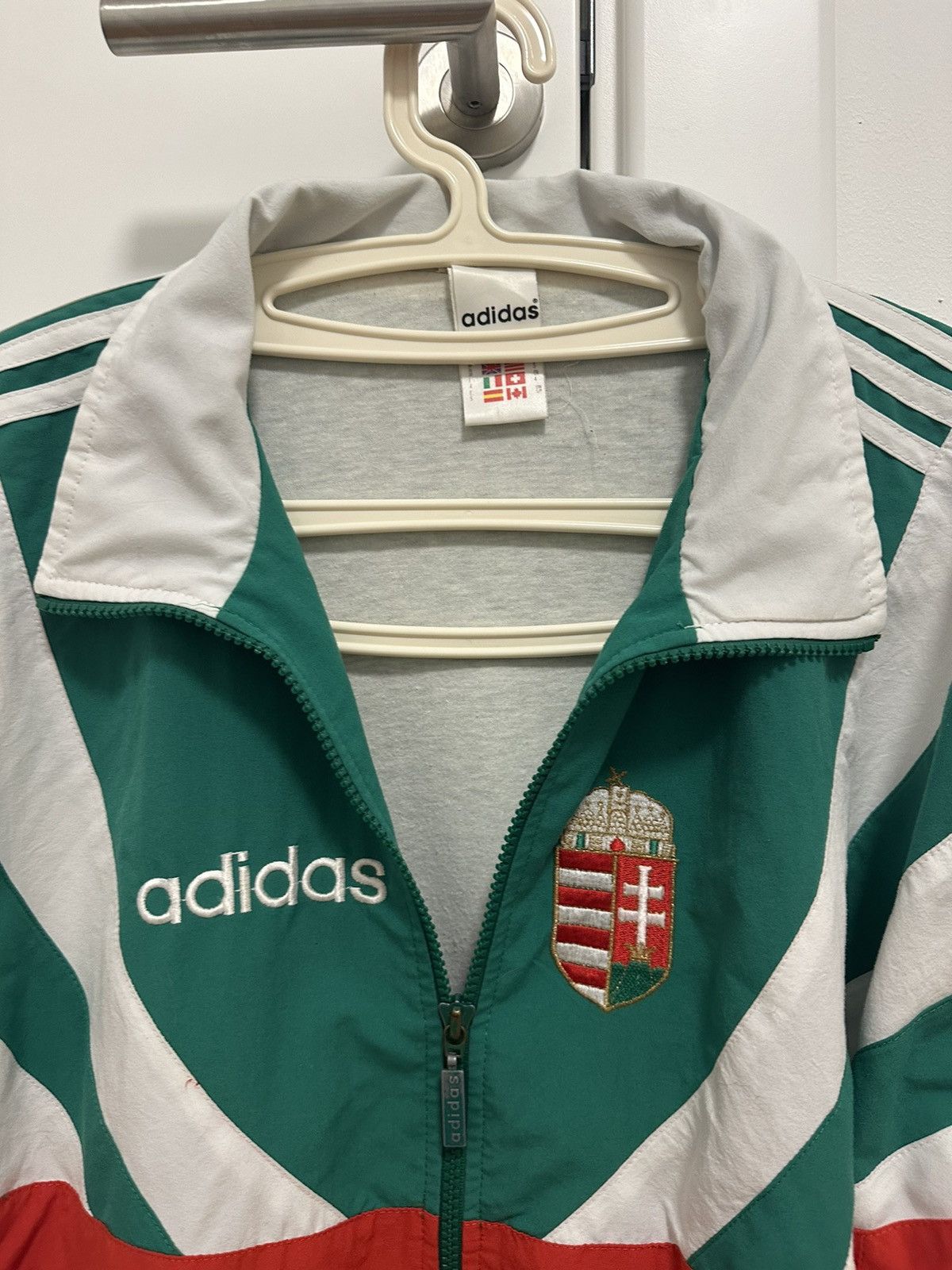 Adidas × Vintage Vintage Adidas Hungary Football Track Jacket Rare Size US S / EU 44-46 / 1 - 3 Thumbnail