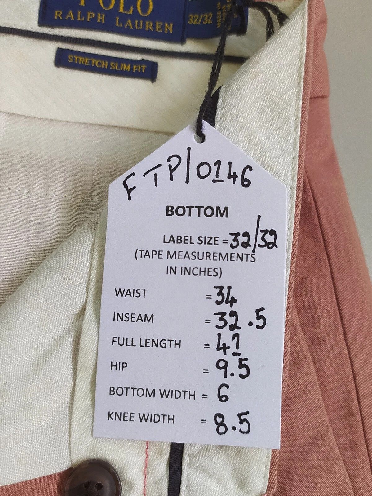 Polo Ralph Lauren Polo Ralph Lauren Stretch Slim Fit Chino Trouser FTP 0146 Size US 32 / EU 48 - 6 Thumbnail