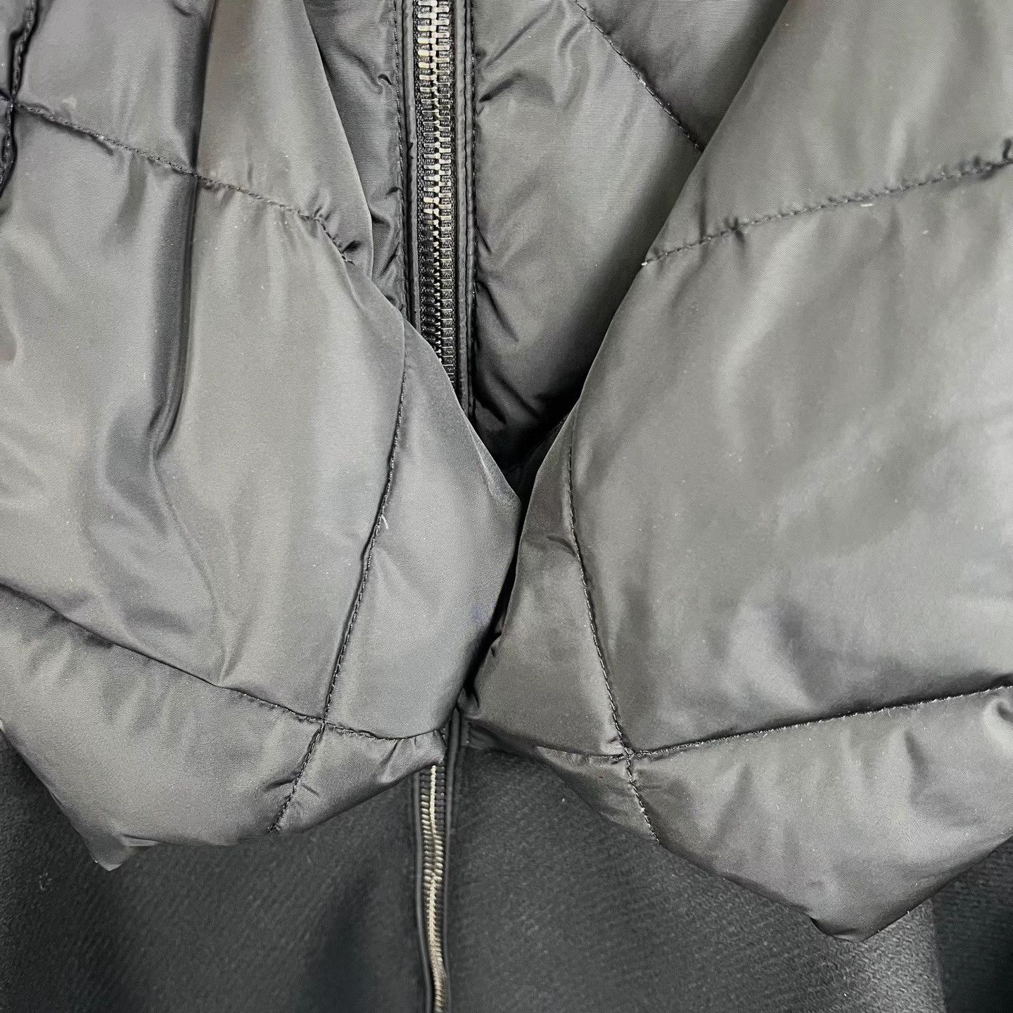 Moncler Moncler Black Ruffled Mid-Length Down Jacket K12 Size XS / US 0-2 / IT 36-38 - 5 Thumbnail